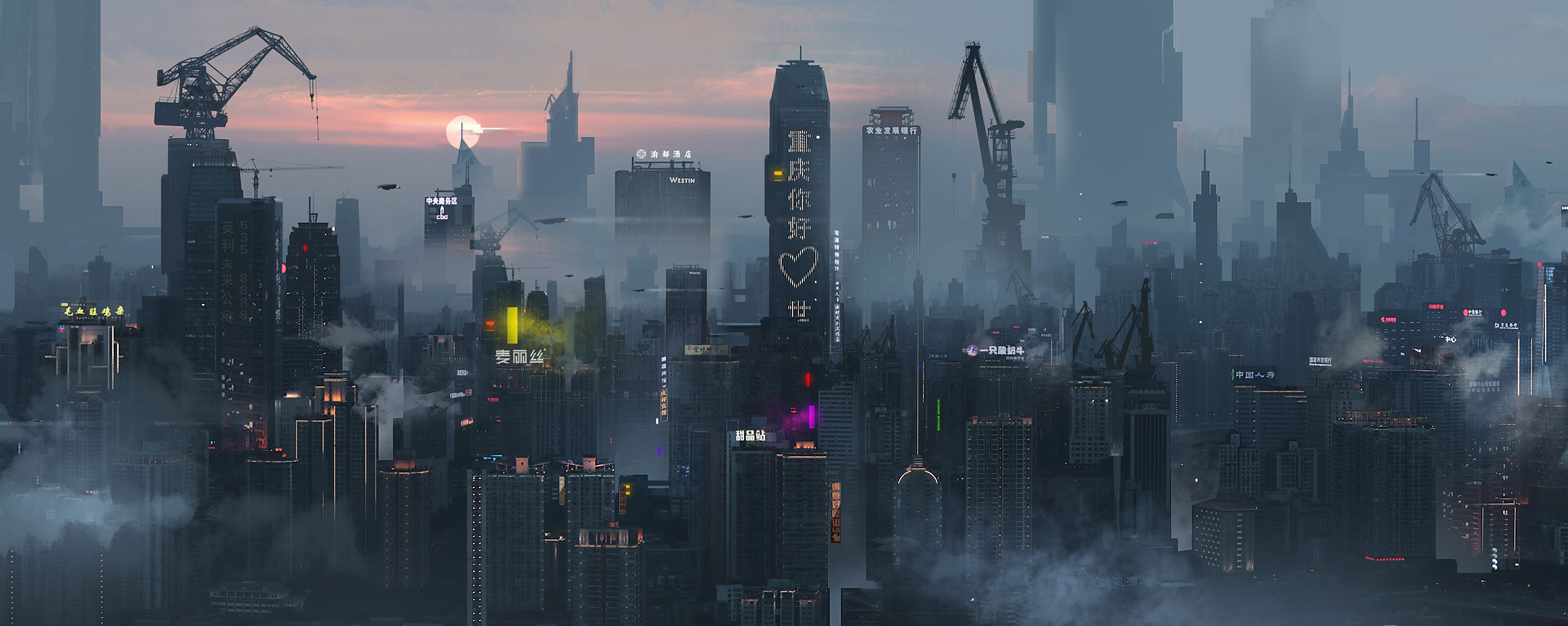 855204 télécharger l'image science fiction, ville, bâtiment, chine, paysage urbain cyberpunk - fonds d'écran et économiseurs d'écran gratuits