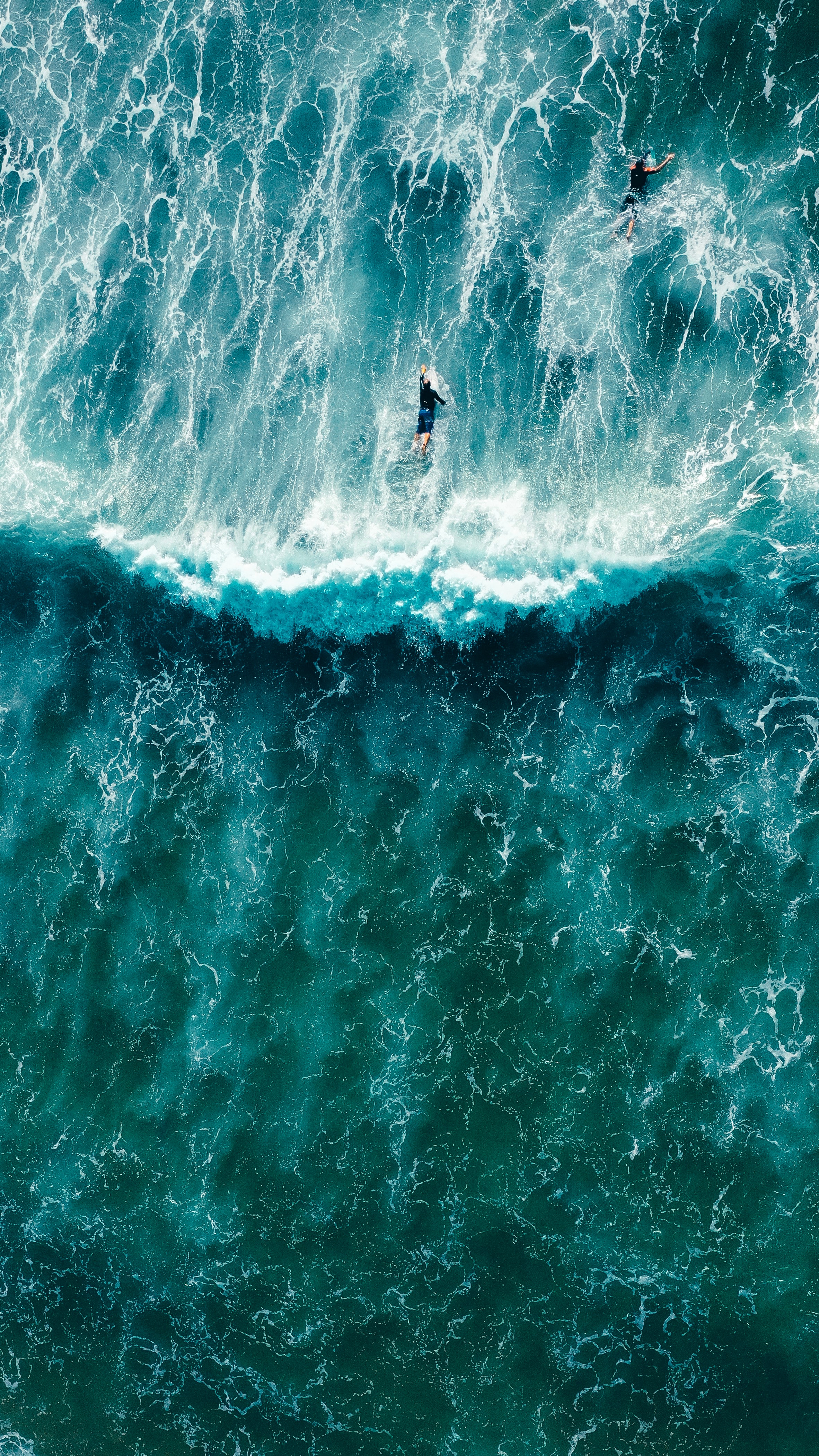 138453 descargar fondo de pantalla surfing, surfistas, ondas, deportes, vista desde arriba, oceano, océano: protectores de pantalla e imágenes gratis