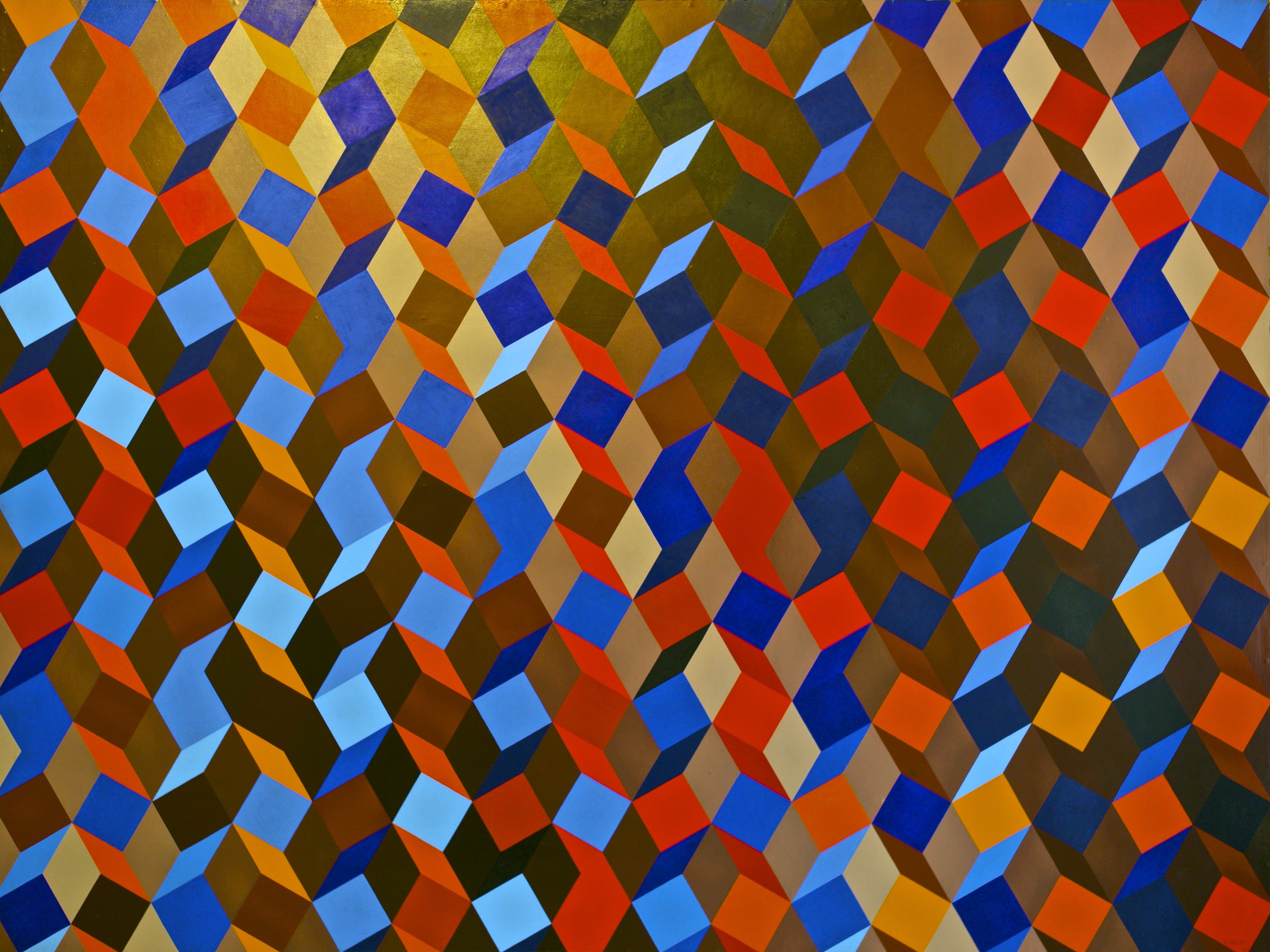 Horizontal Wallpaper 3d, abstract, pattern, shapes, shape, volume