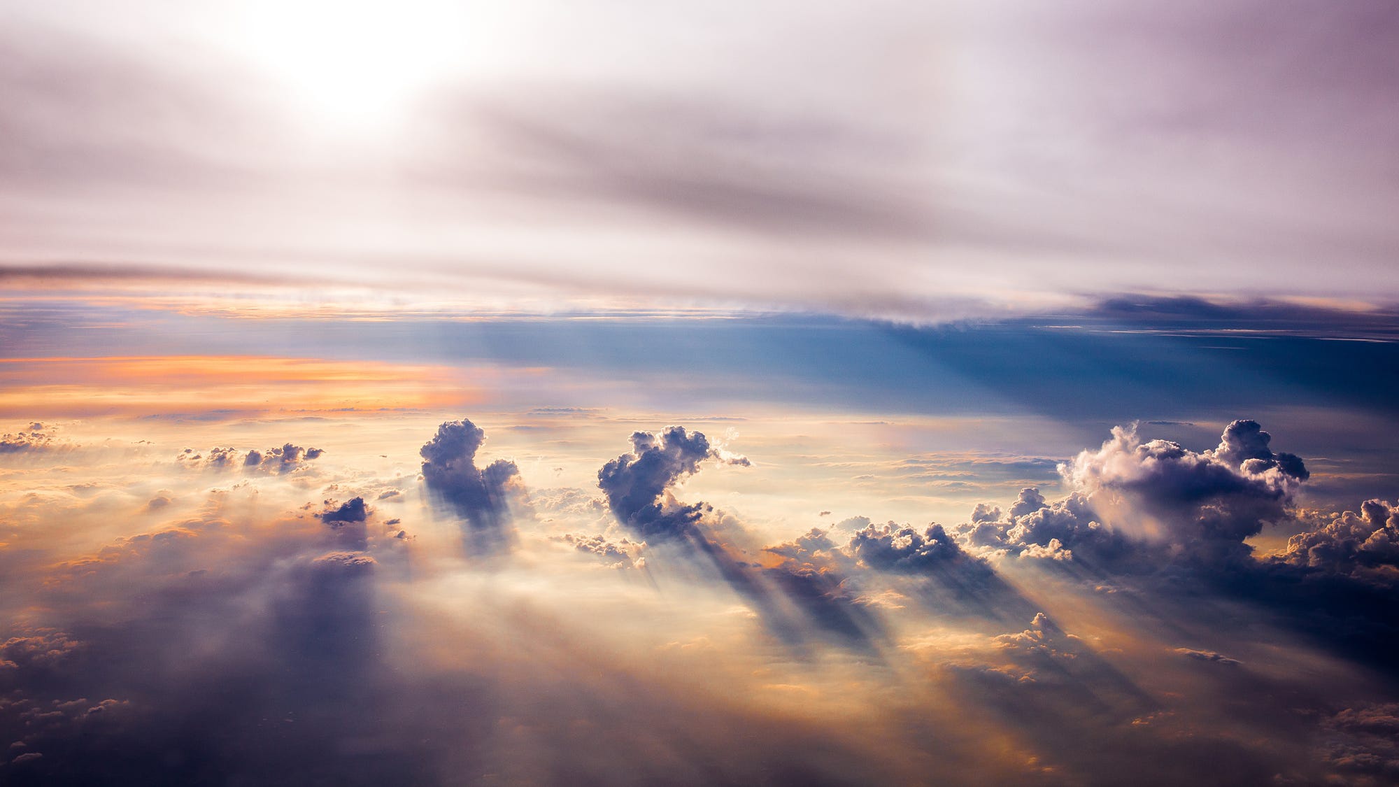 Download mobile wallpaper Sky, Horizon, Earth, Cloud, Sunbeam for free.