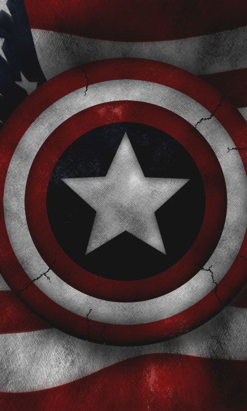 Handy-Wallpaper Captain America, Flagge, Comics, Rächer kostenlos herunterladen.