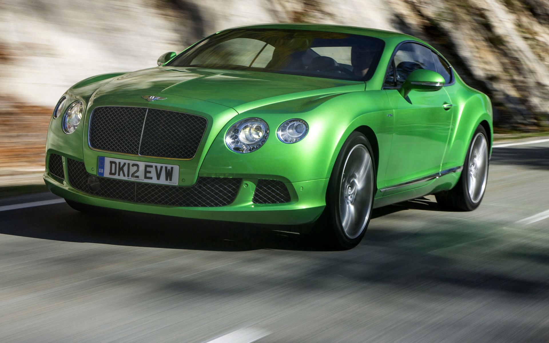 Скачать обои бесплатно Тачки (Cars), Вид Сбоку, Зеленый, Бэнтли (Bentley) картинка на рабочий стол ПК