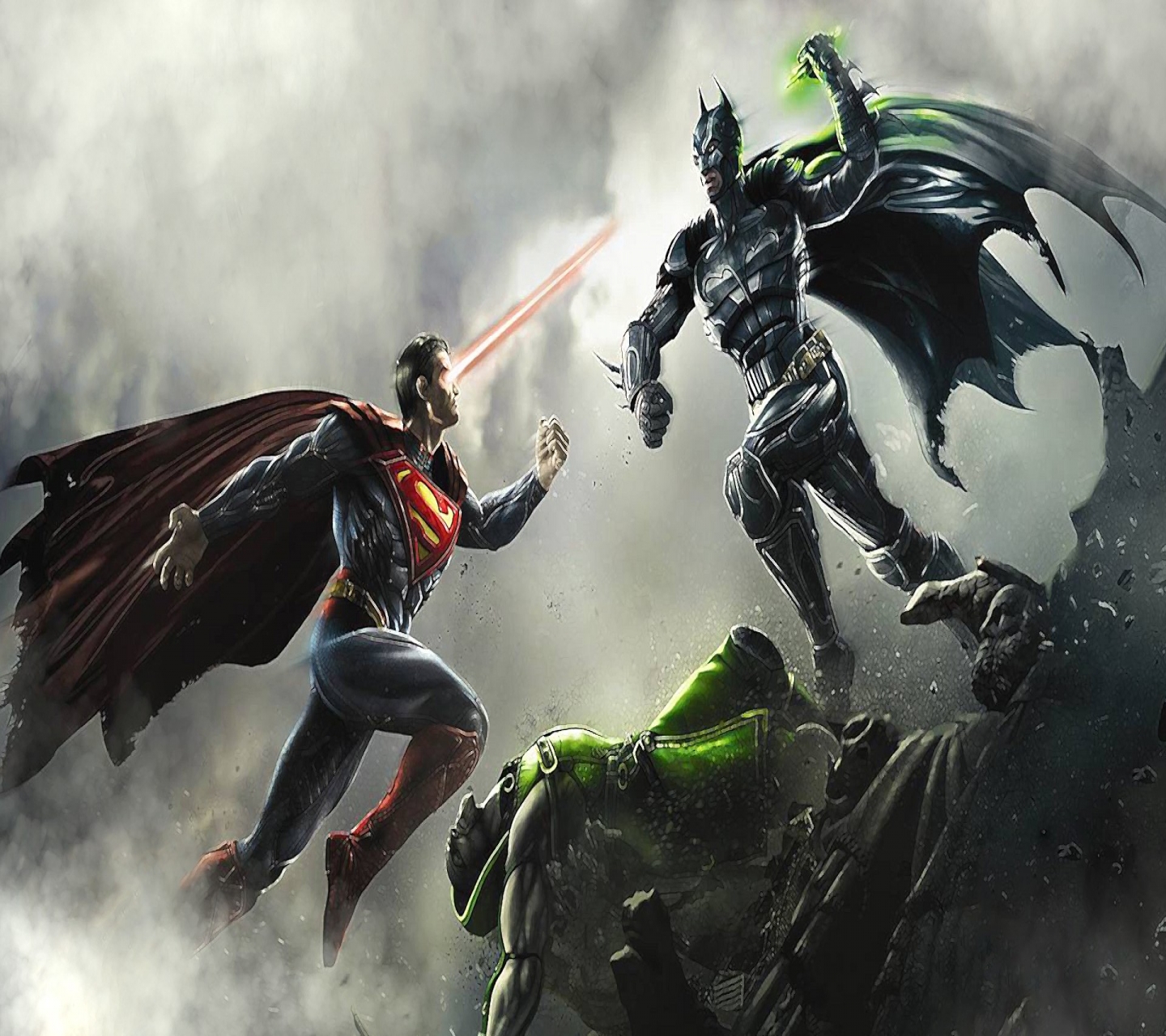 Descarga gratis la imagen Superhombre, Batalla, Videojuego, Hombre Murciélago, Injustice: Gods Among Us en el escritorio de tu PC