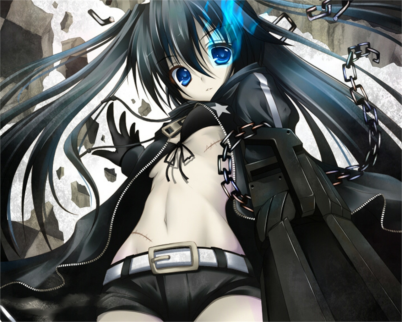 Free download wallpaper Anime, Black Rock Shooter on your PC desktop