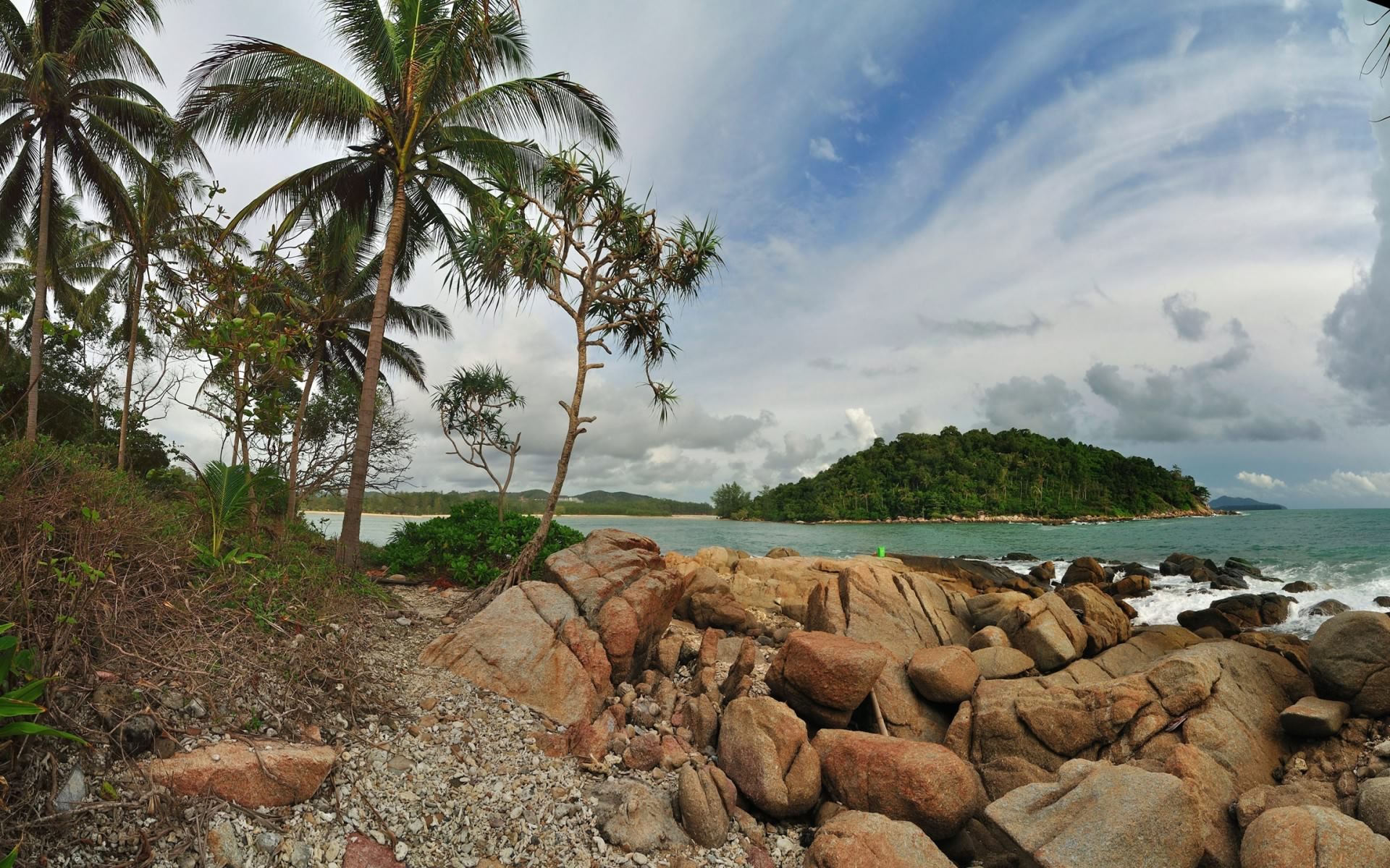 Descarga gratuita de fondo de pantalla para móvil de Playa, Isla, Tierra/naturaleza, Palmera, Tropico.