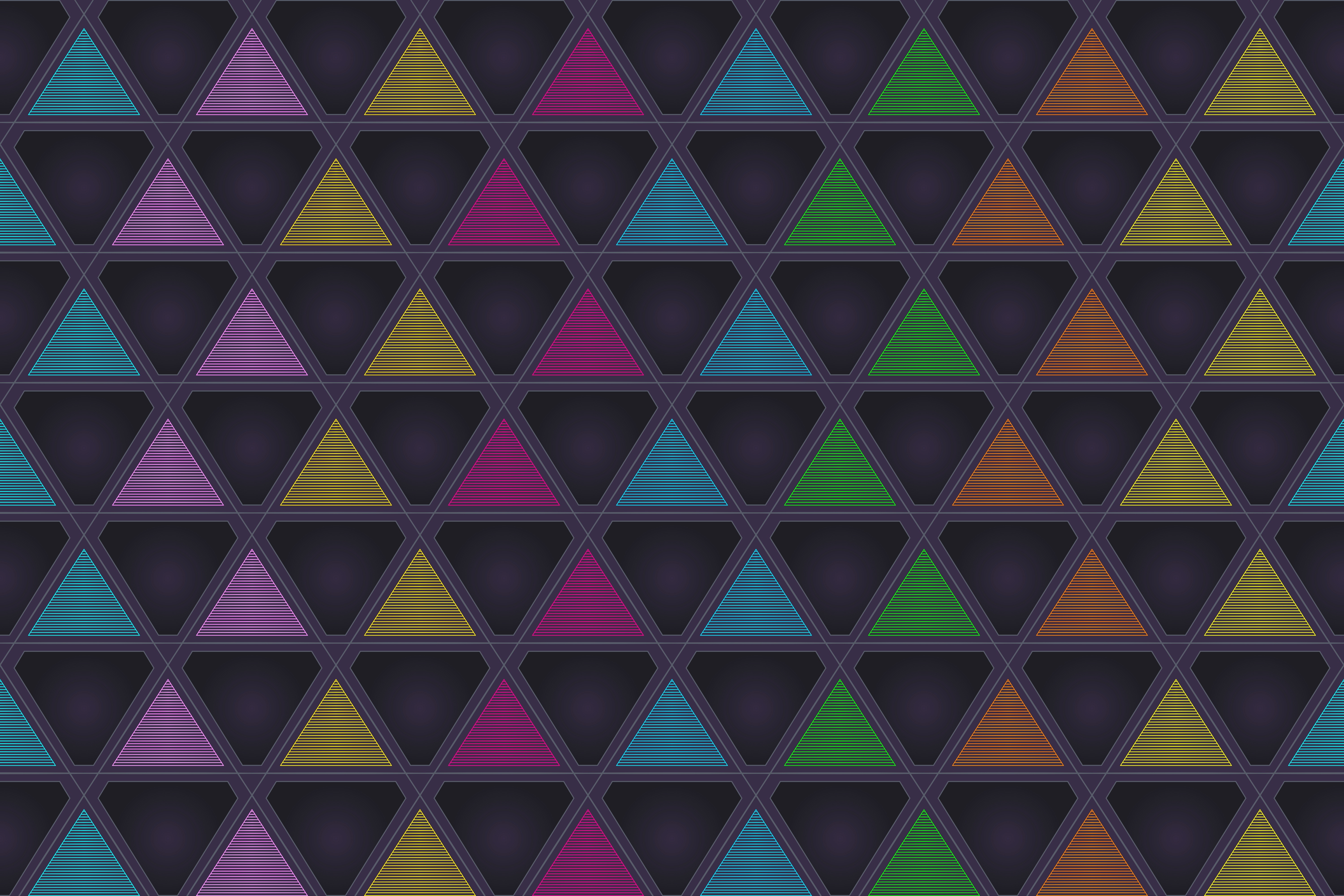 Handy-Wallpaper Motley, Symmetrie, Dreiecke, Dreieck, Mehrfarbig, Texturen, Textur kostenlos herunterladen.