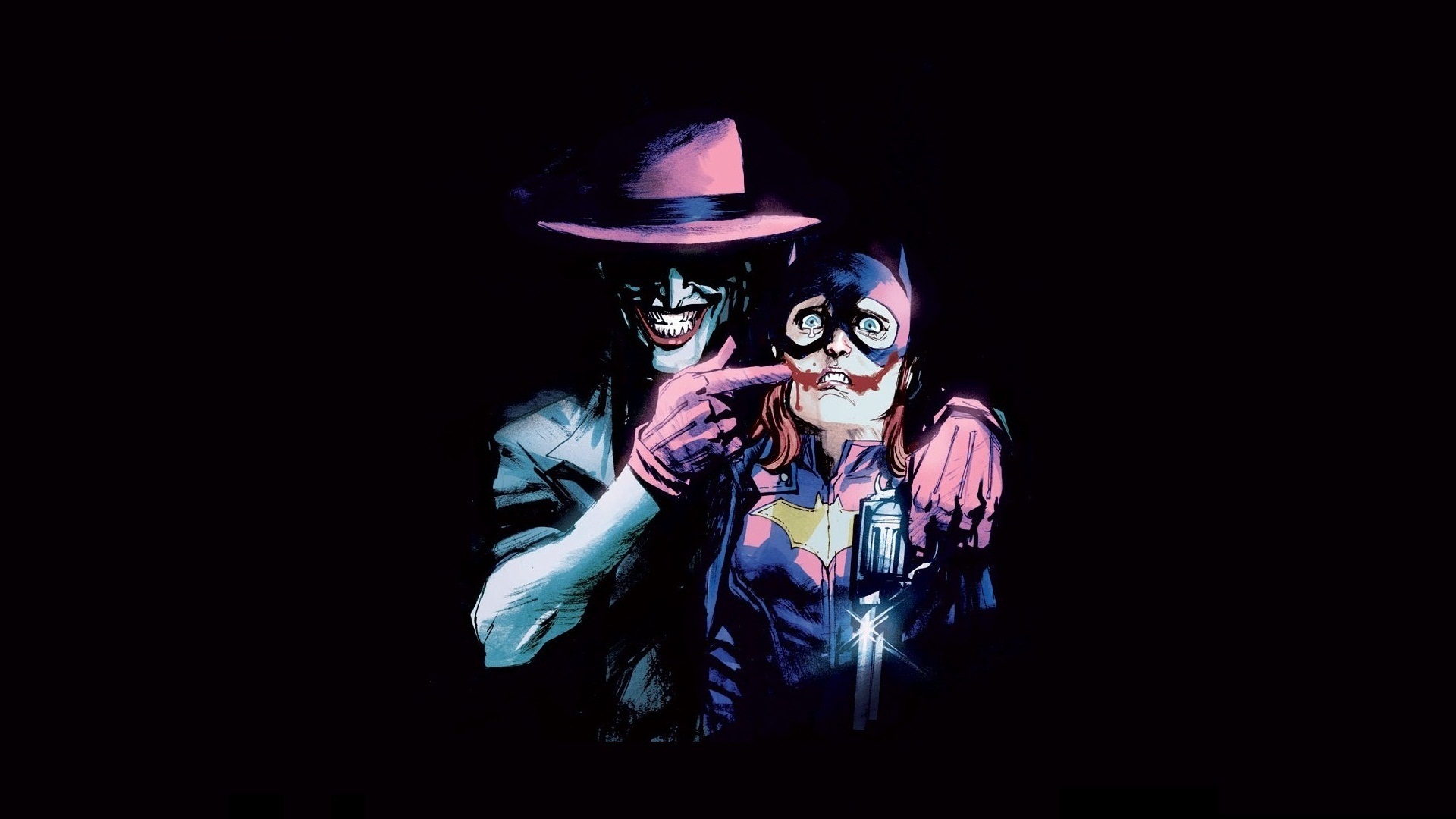 Скачать картинку Бэтгёрл, Бэтмен, Комиксы, Джокер в телефон бесплатно.