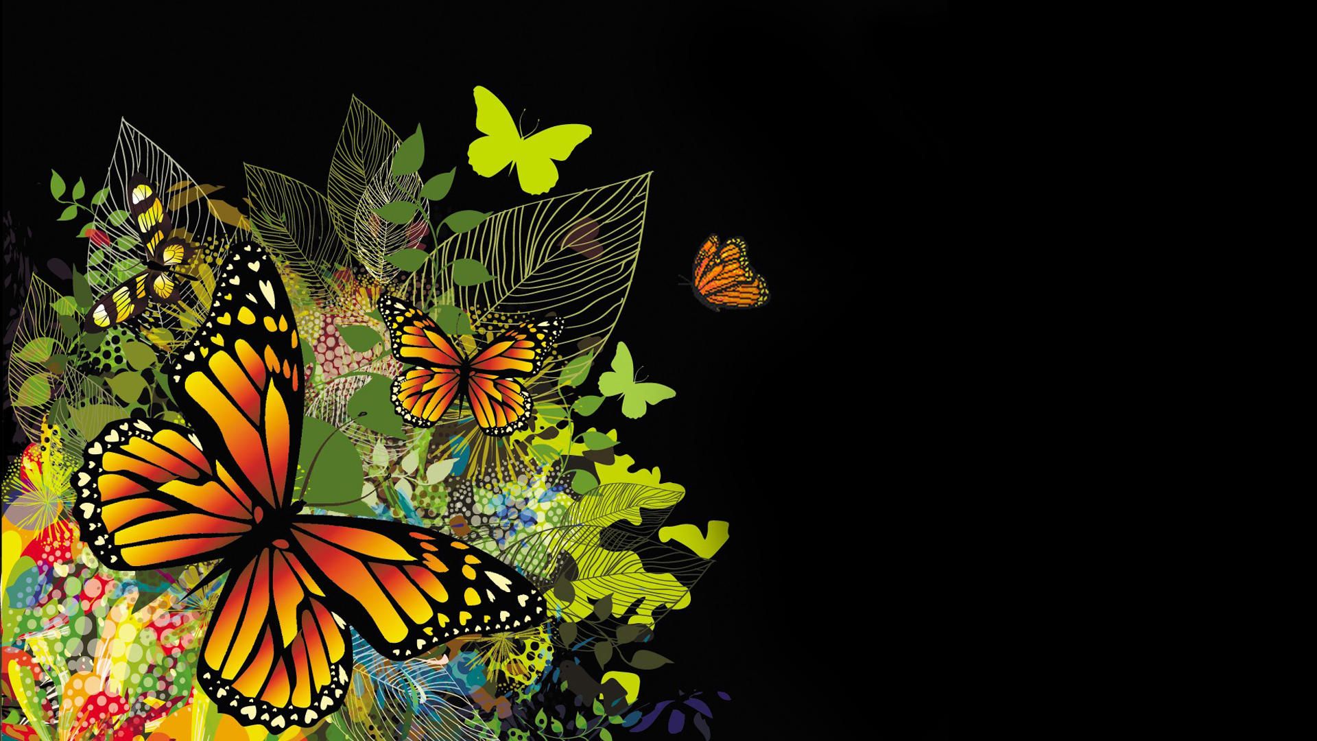 Завантажити шпалери безкоштовно Метелик, Барвистий, Дизайн, Весна, Художній, Кольори картинка на робочий стіл ПК