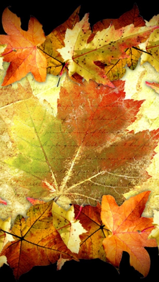 Скачать картинку Природа, Осень, Лист, Бумага, Падать, Кленовый Лист, Художественные в телефон бесплатно.