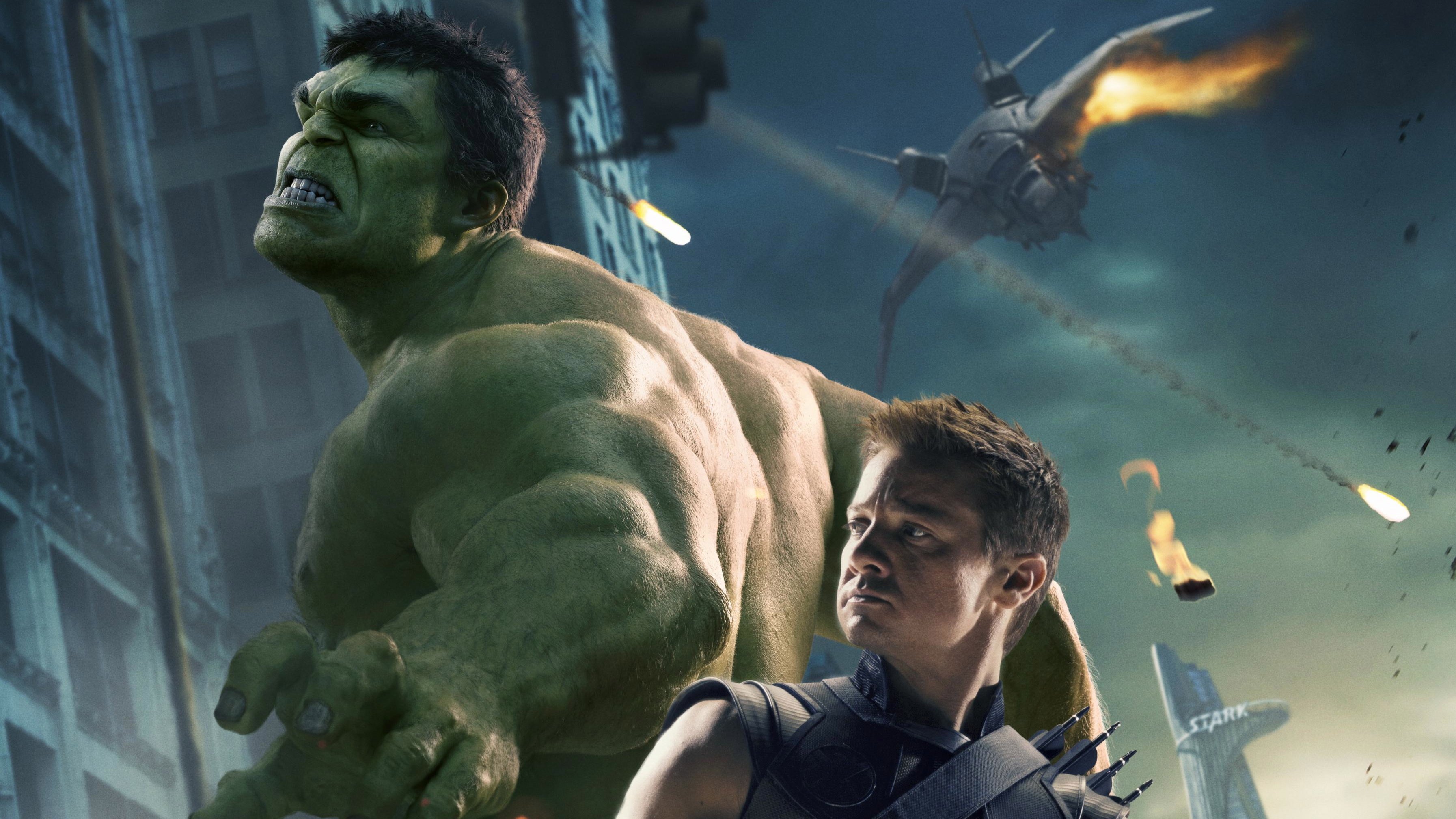 Download mobile wallpaper Hulk, Movie, Hawkeye, The Avengers, Jeremy Renner for free.