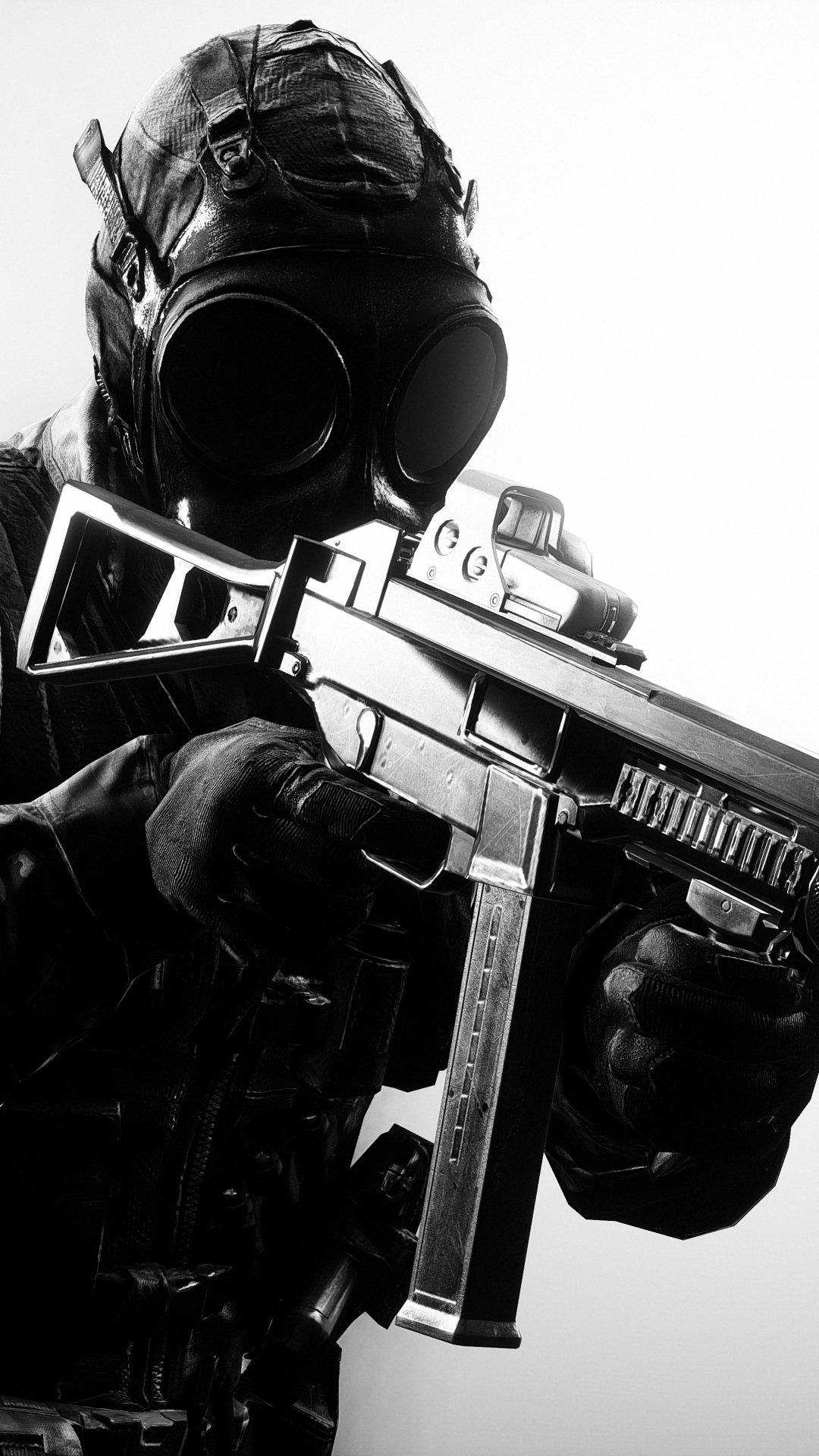 Download mobile wallpaper Battlefield, Monochrome, Soldier, Video Game, Assault Rifle, Battlefield 4 for free.