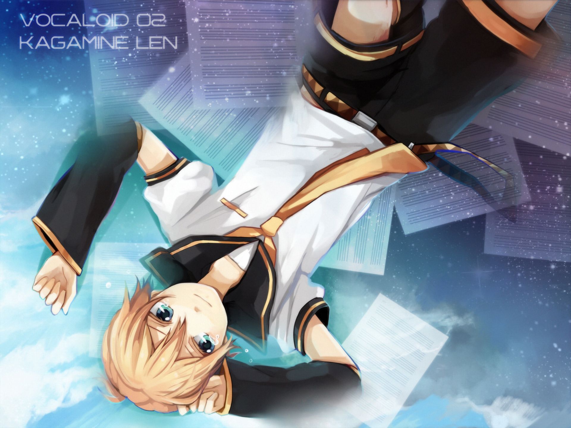 Laden Sie das Vocaloid, Animes, Len Kagamine-Bild kostenlos auf Ihren PC-Desktop herunter