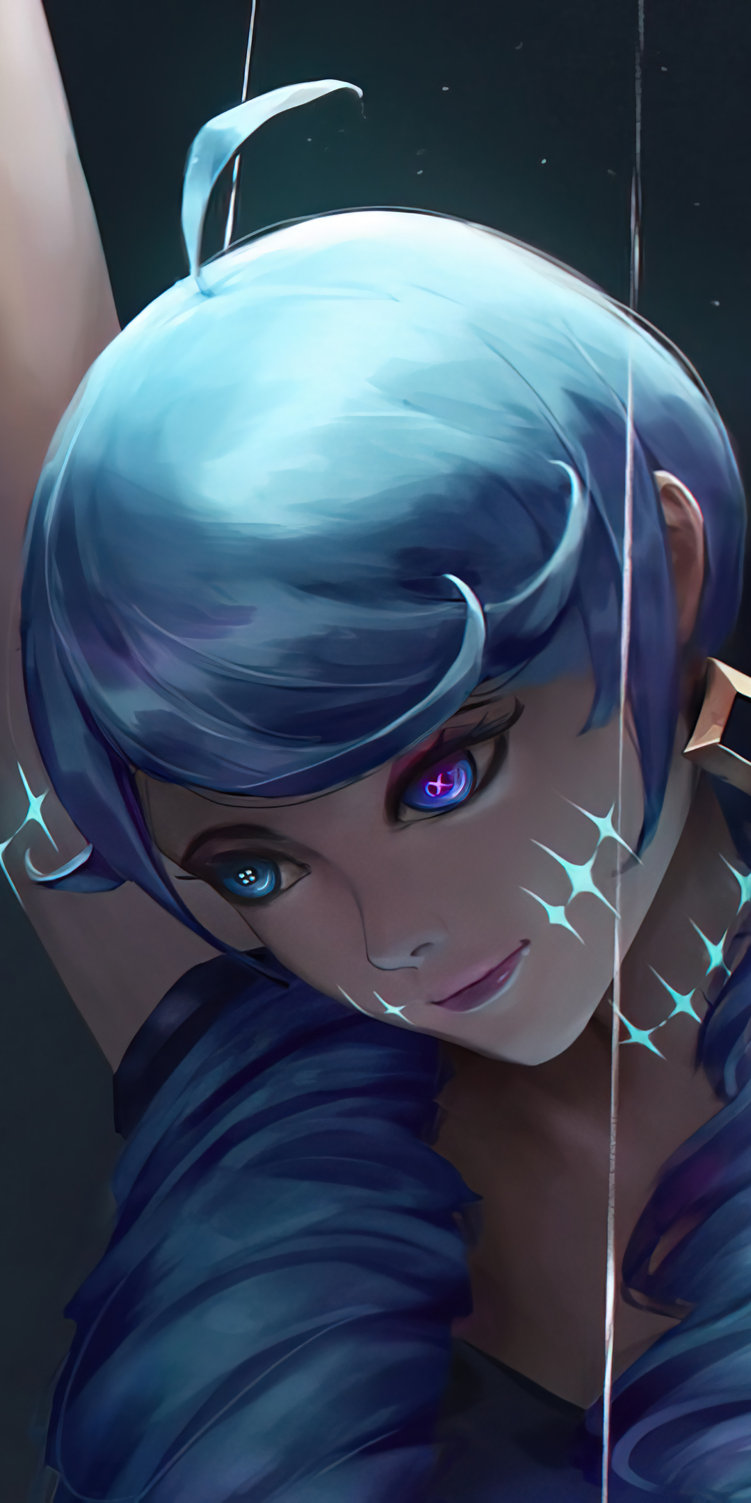 Download mobile wallpaper League Of Legends, Blue Hair, Video Game, Gwen (League Of Legends) for free.
