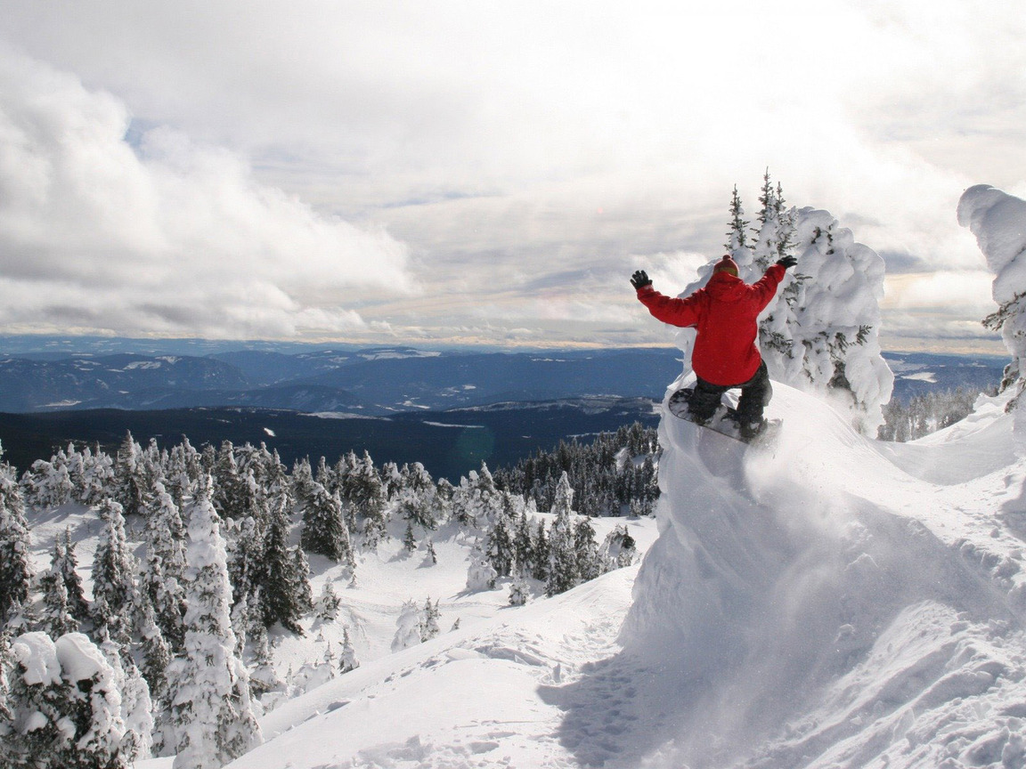 無料モバイル壁紙スポーツ, スノーボード, 山脈, 雪をダウンロードします。