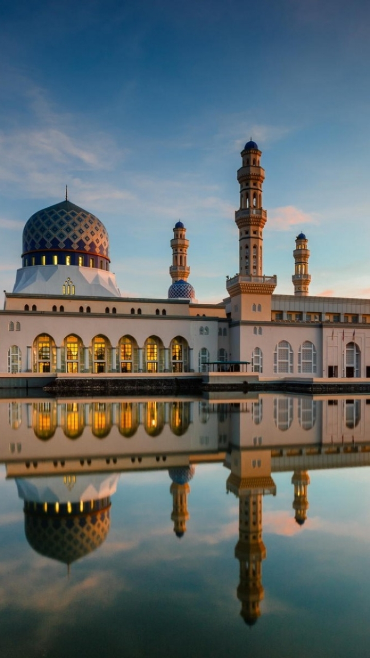 Download mobile wallpaper Religious, Kota Kinabalu City Mosque, Mosques for free.