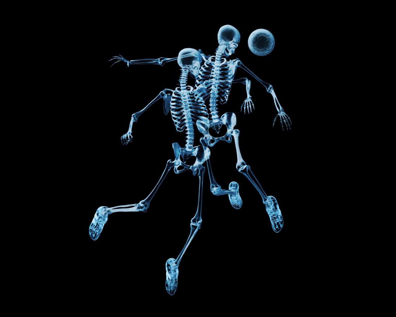51760 Hintergrundbild herunterladen röntgen, fußball, sport, skelette, ball, roentgen, schnappschuss, snapshot - Bildschirmschoner und Bilder kostenlos