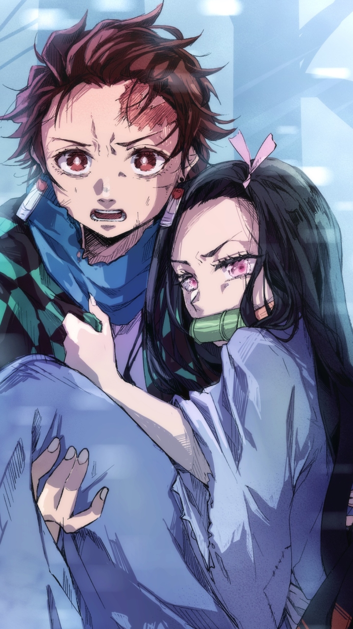 Descarga gratuita de fondo de pantalla para móvil de Animado, Nezuko Kamado, Demon Slayer: Kimetsu No Yaiba, Tanjiro Kamado.