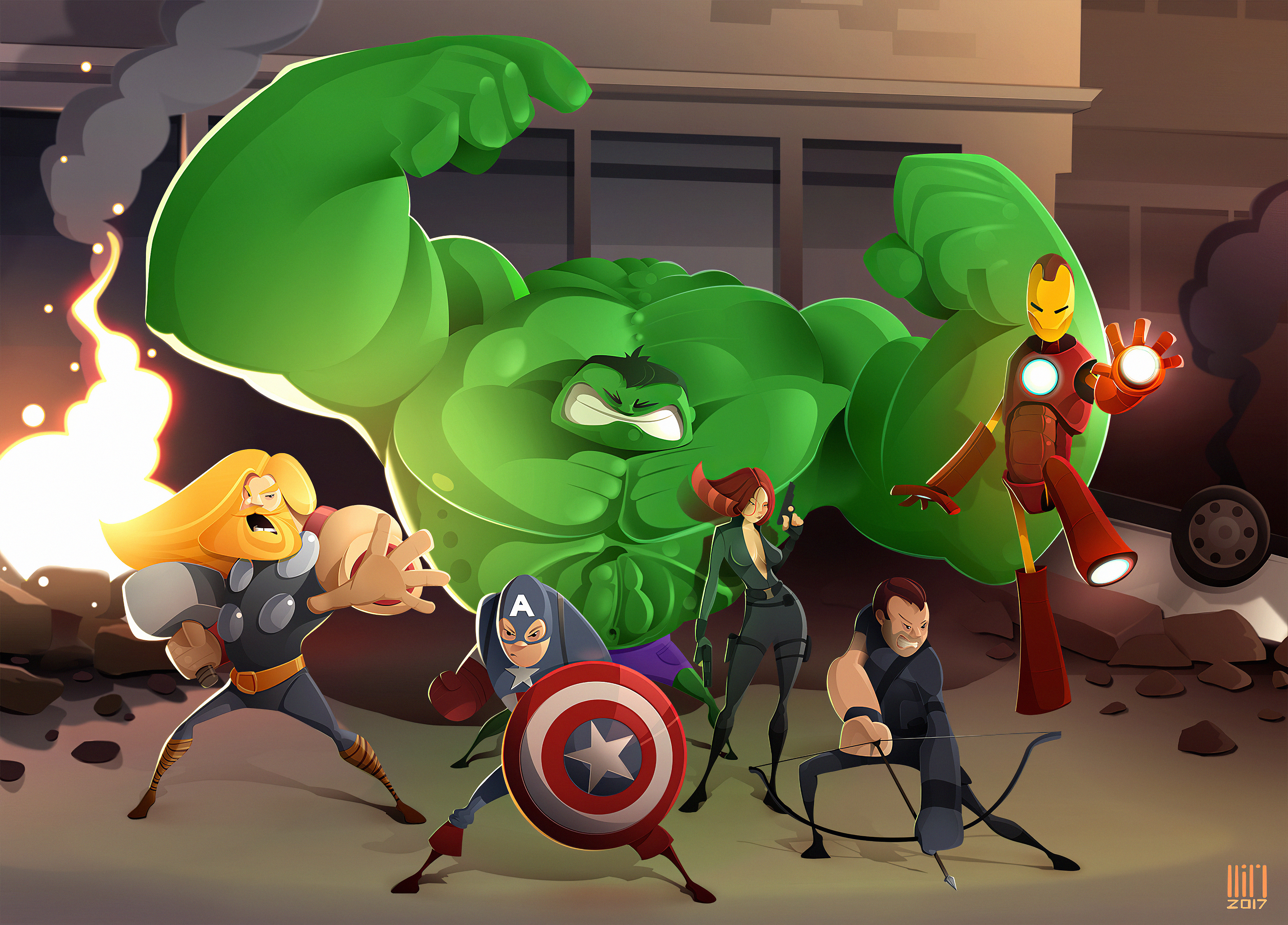 Handy-Wallpaper Hulk, Comics, Ironman, Kapitän Amerika, Rächer, Thor, Schwarze Witwe, Adlerauge, The Avengers kostenlos herunterladen.