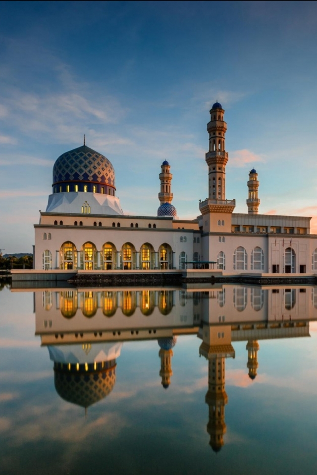 Baixar papel de parede para celular de Religioso, Mesquita Da Cidade De Kota Kinabalu gratuito.