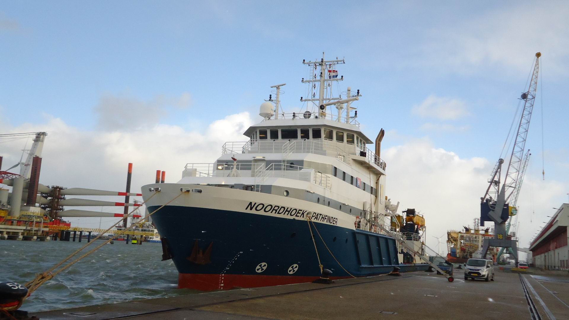 Download mobile wallpaper Ship, Harbor, Crane, Vehicles, Offshore Support Vessel for free.