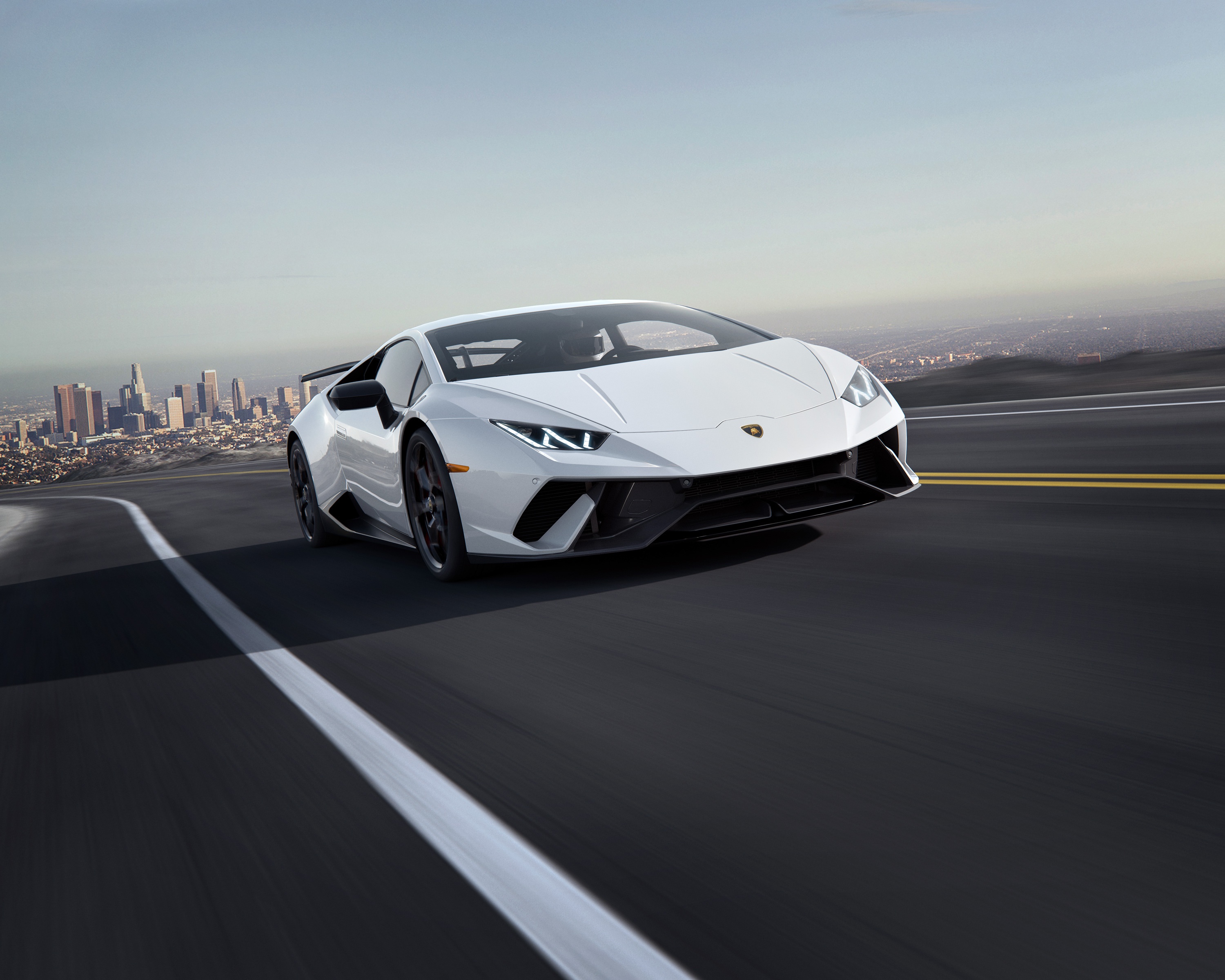Laden Sie das Lamborghini, Autos, Supersportwagen, Fahrzeuge, Weißes Auto, Lamborghini Huracán Performante-Bild kostenlos auf Ihren PC-Desktop herunter