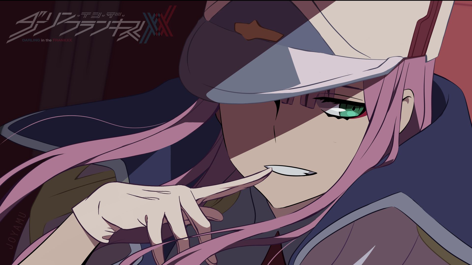 Descarga gratuita de fondo de pantalla para móvil de Sonreír, Sombrero, Ojos Verdes, Animado, Cabello Rosado, Darling In The Franxx, Zero Two (Darling En El Franxx).