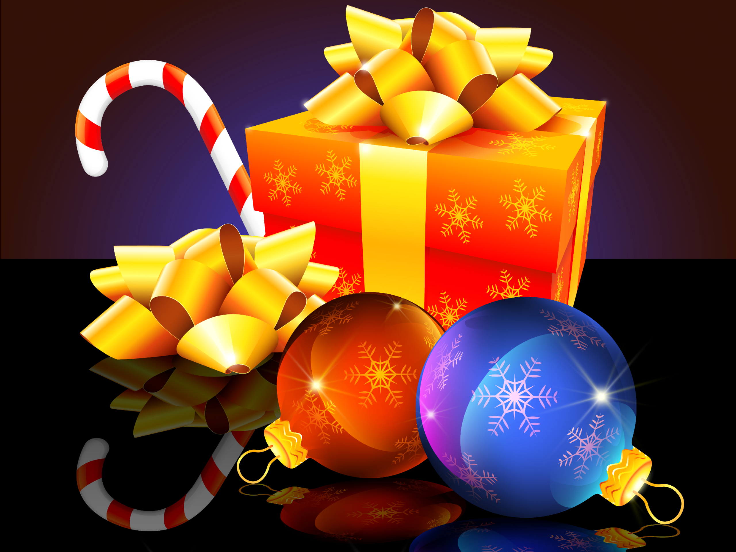 PCデスクトップにクリスマス, 贈り物, クリスマスオーナメント, ホリデー, キャンディー・ケーン画像を無料でダウンロード