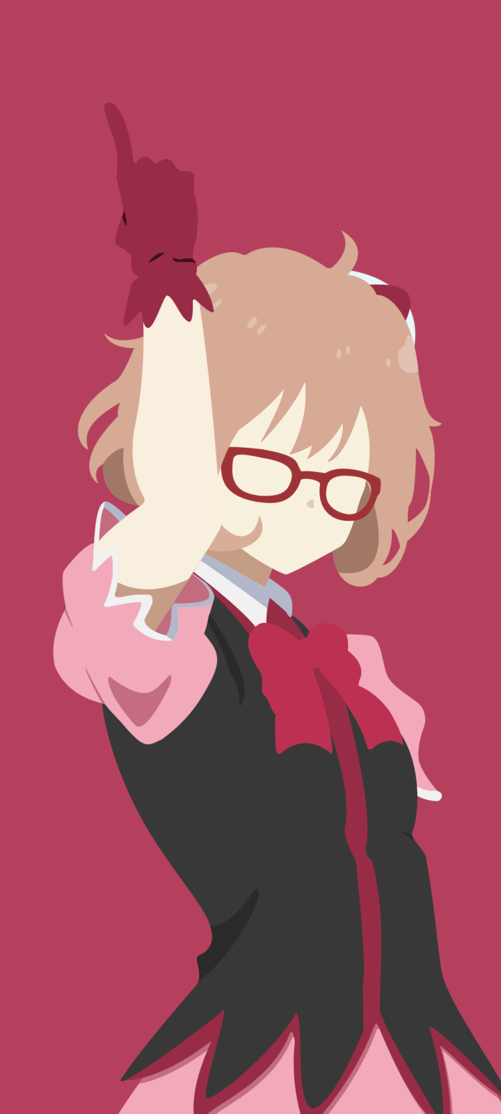 Download mobile wallpaper Anime, Minimalist, Mirai Kuriyama, Beyond The Boundary for free.