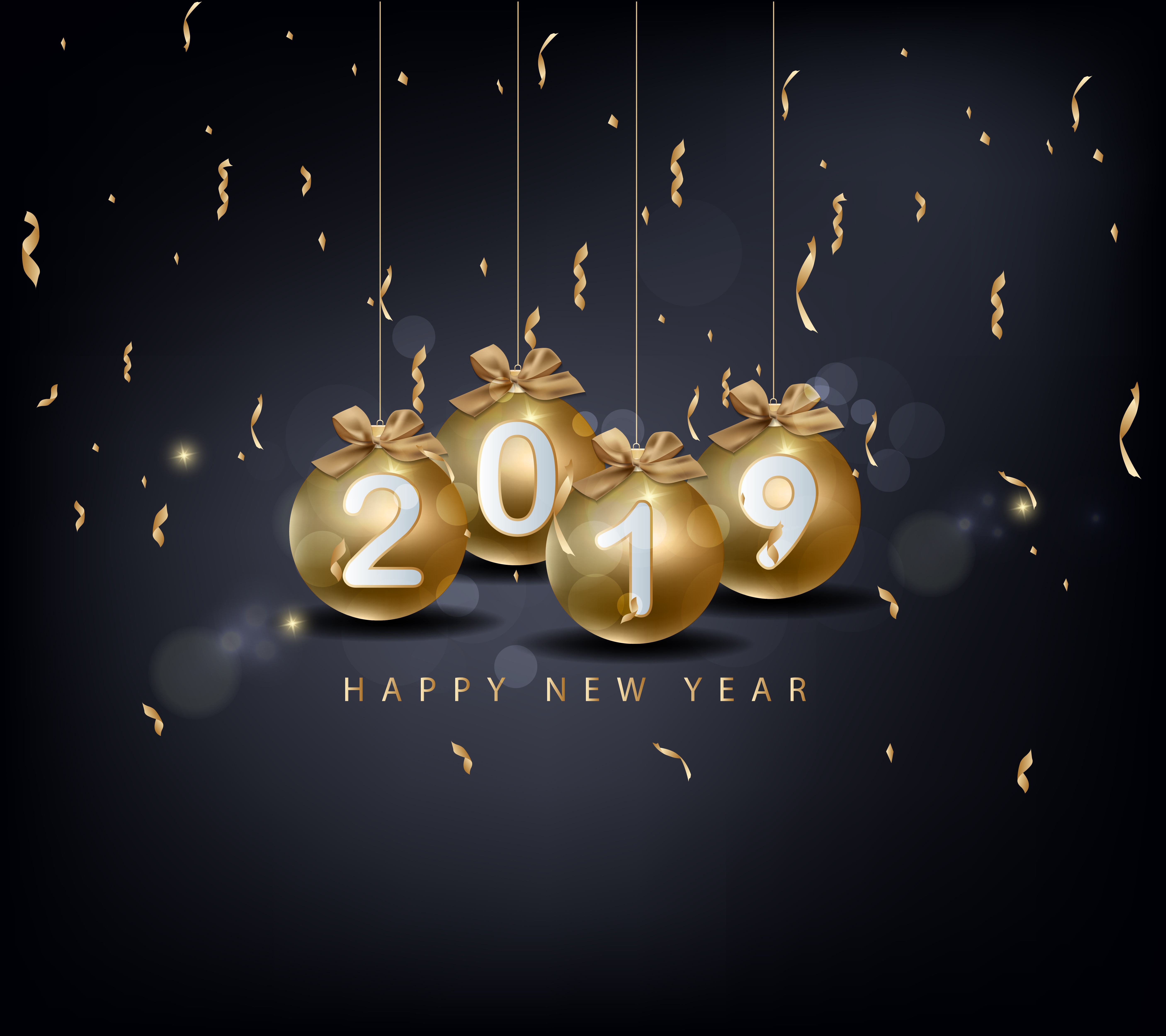 holiday, new year 2019, bauble, happy new year