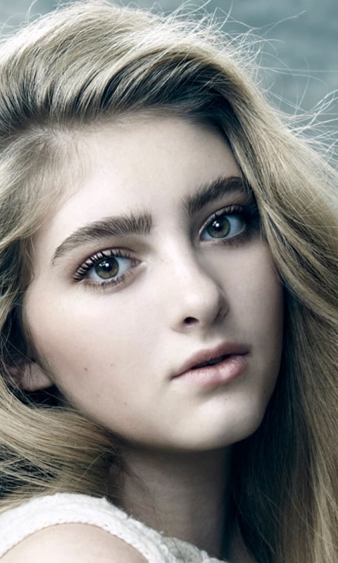 Download mobile wallpaper Blonde, Face, Women, American, Brown Eyes, Actress, Willow Shields for free.