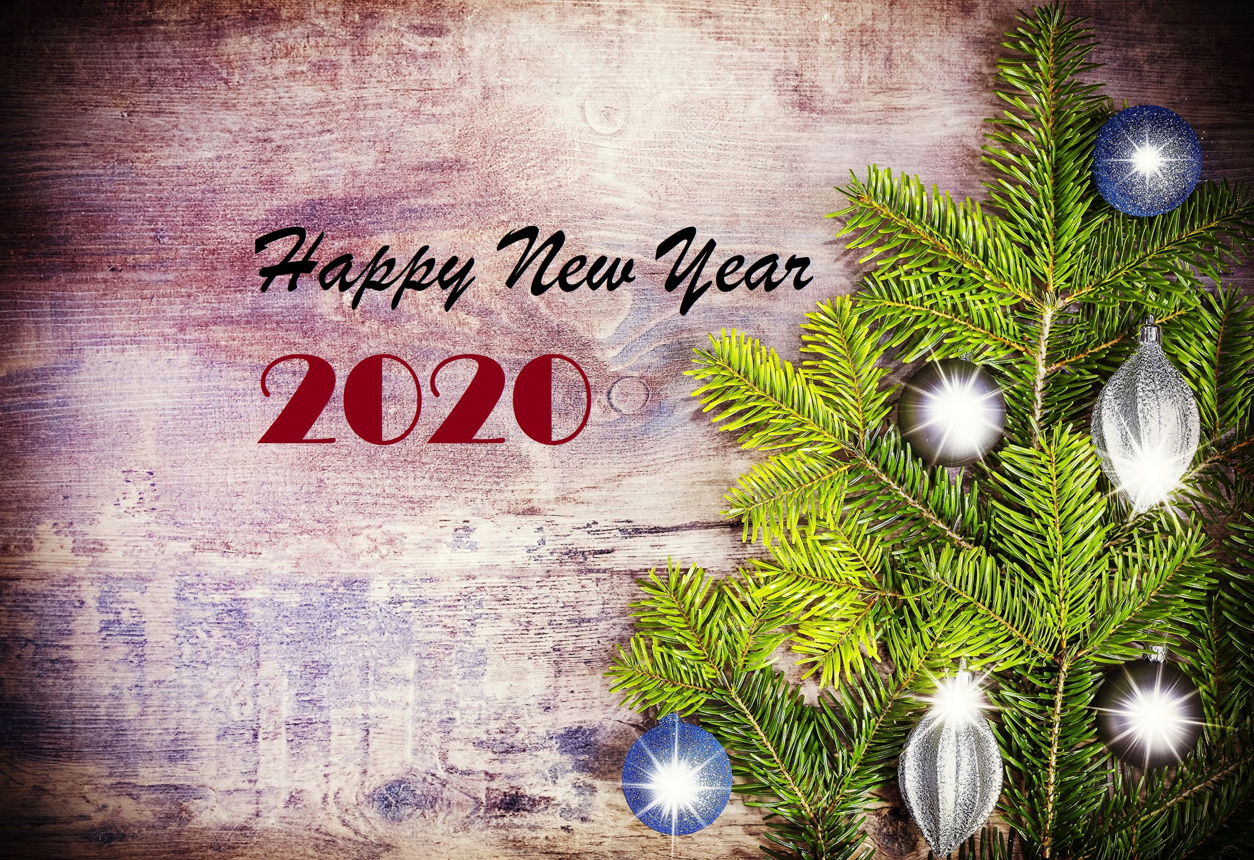 1532973壁紙のダウンロードホリデー, 2020年新年, クリスマスのあかり, あけましておめでとう-スクリーンセーバーと写真を無料で