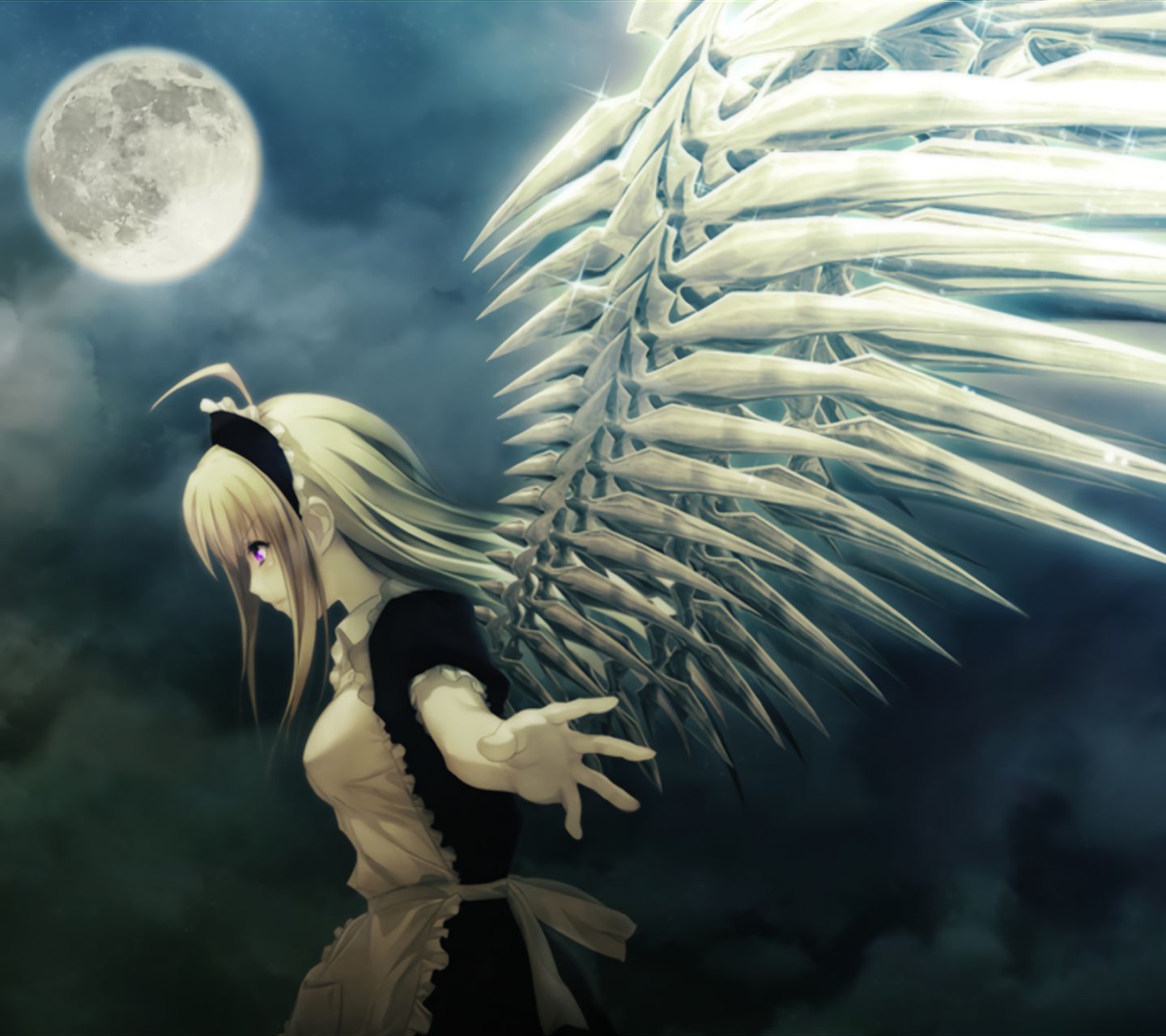 Laden Sie das Engel, Flügel, Animes, Gekkō Kein Karneval-Bild kostenlos auf Ihren PC-Desktop herunter