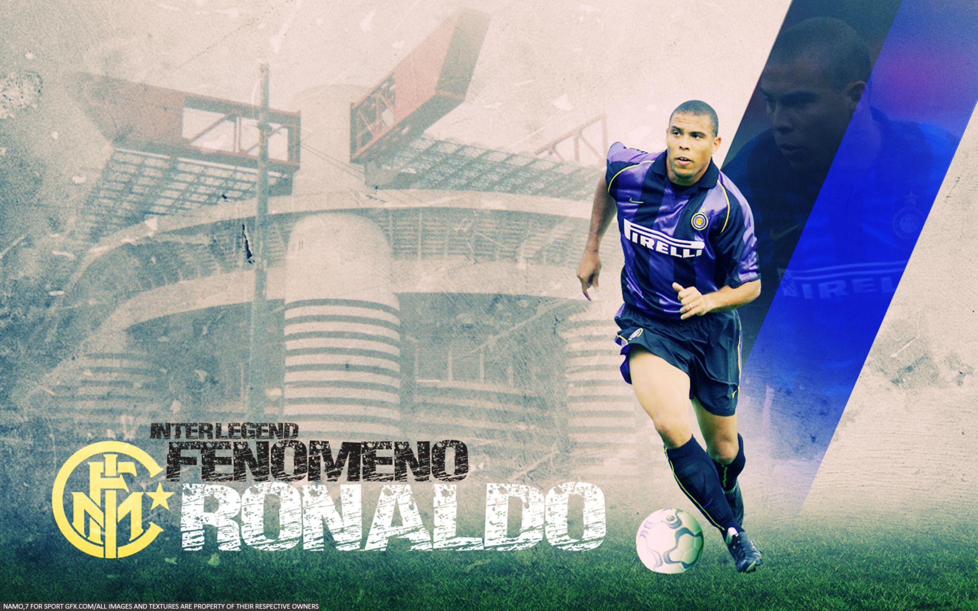 Descarga gratis la imagen Fútbol, Deporte, Inter De Milán, Ronaldo Nazario en el escritorio de tu PC