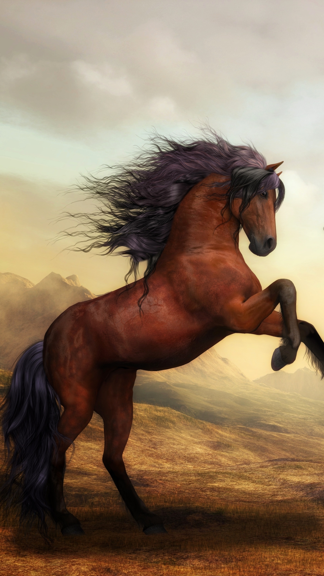 Скачать картинку Животные, Лошадь, Картина, Арабская Лошадь в телефон бесплатно.
