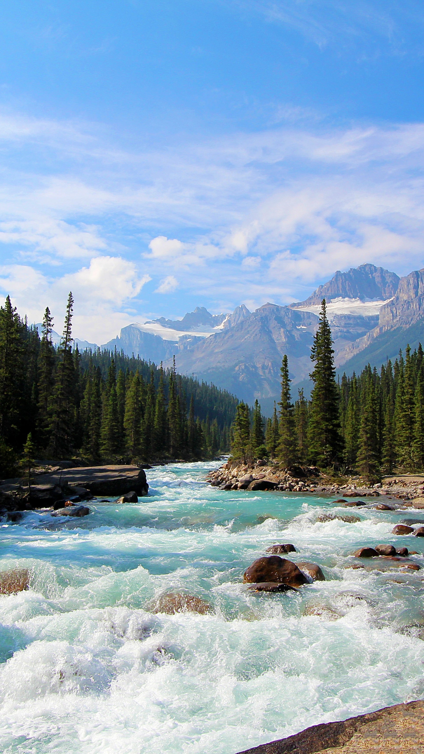 Скачать картинку Пейзаж, Река, Канада, Ландшафт, Национальный Парк Банф, Земля/природа в телефон бесплатно.