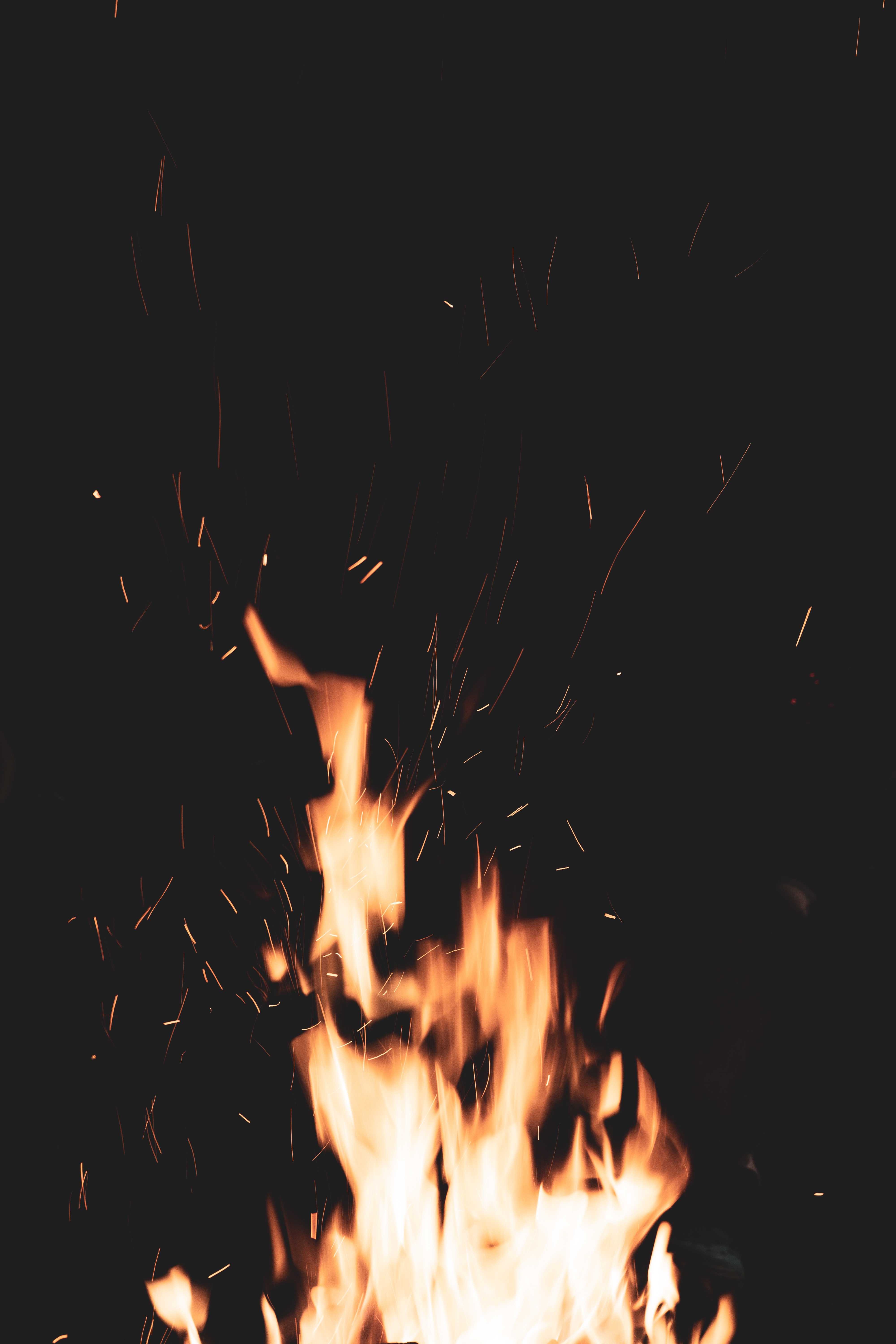 Free download wallpaper Sparks, Flame, Fire, Bonfire, Dark on your PC desktop