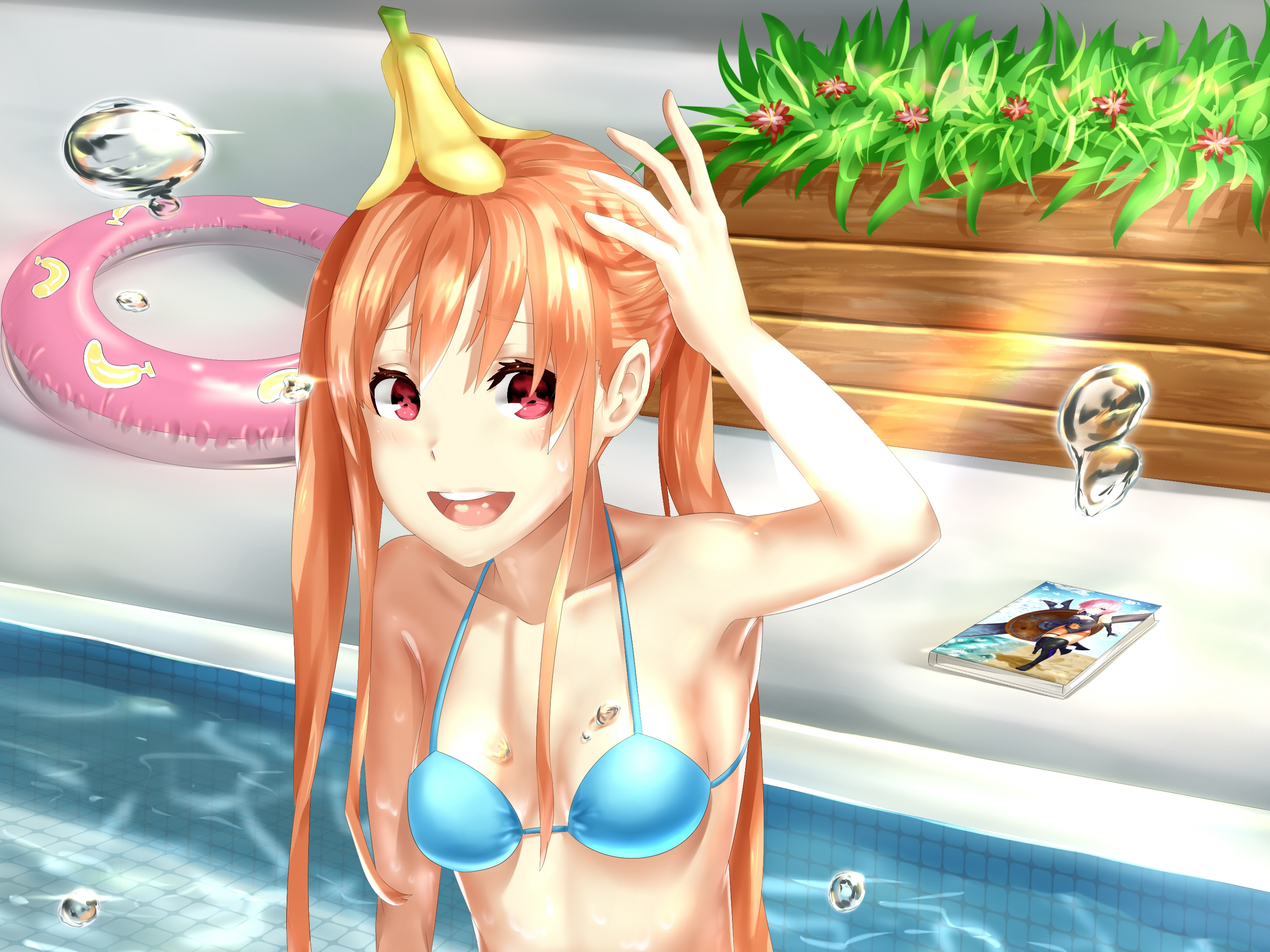 bikini, anime, aho girl, yoshiko hanabatake