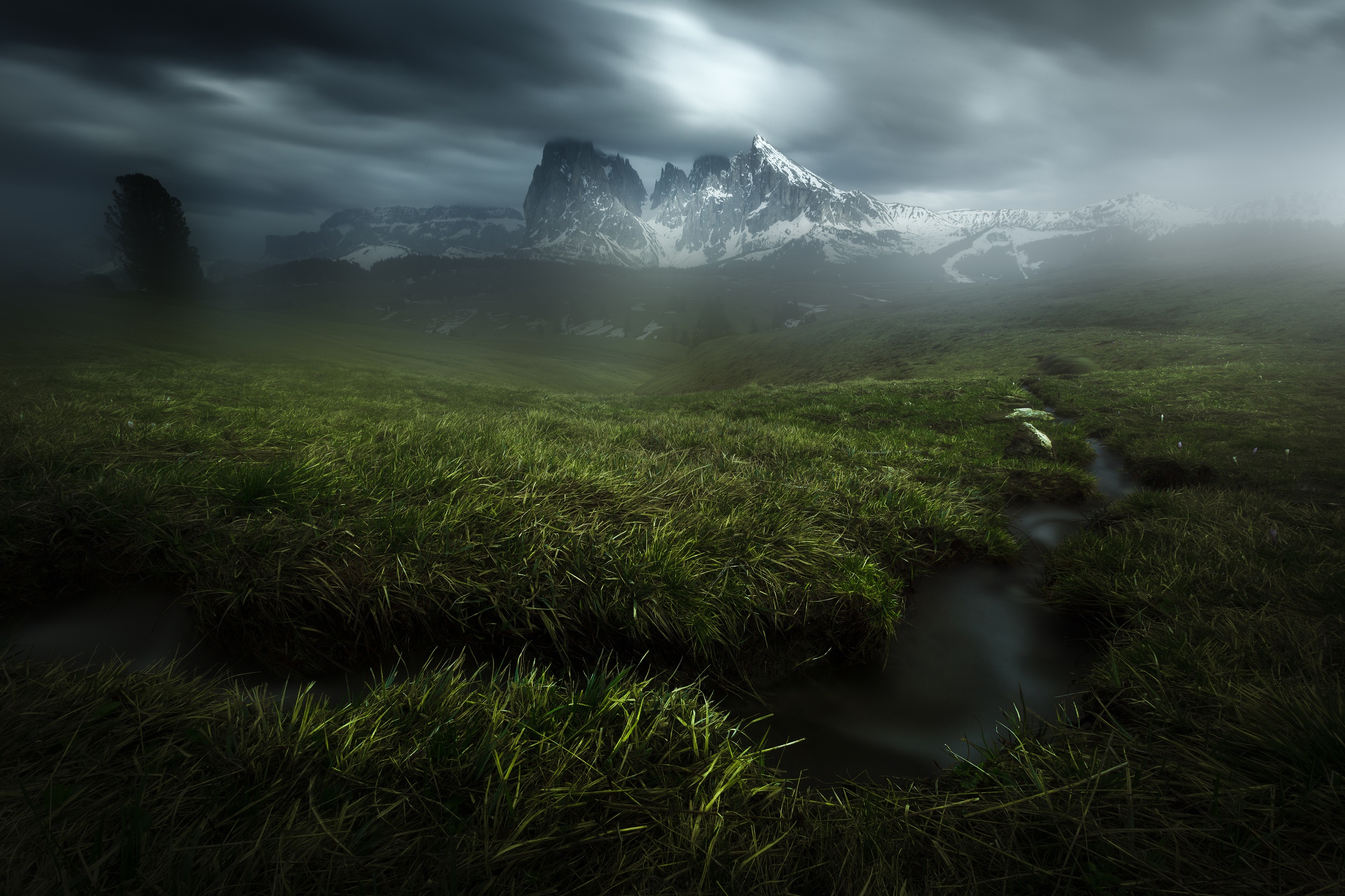 Laden Sie das Landschaft, Nebel, Gebirge, Strom, Gras, Erde/natur-Bild kostenlos auf Ihren PC-Desktop herunter