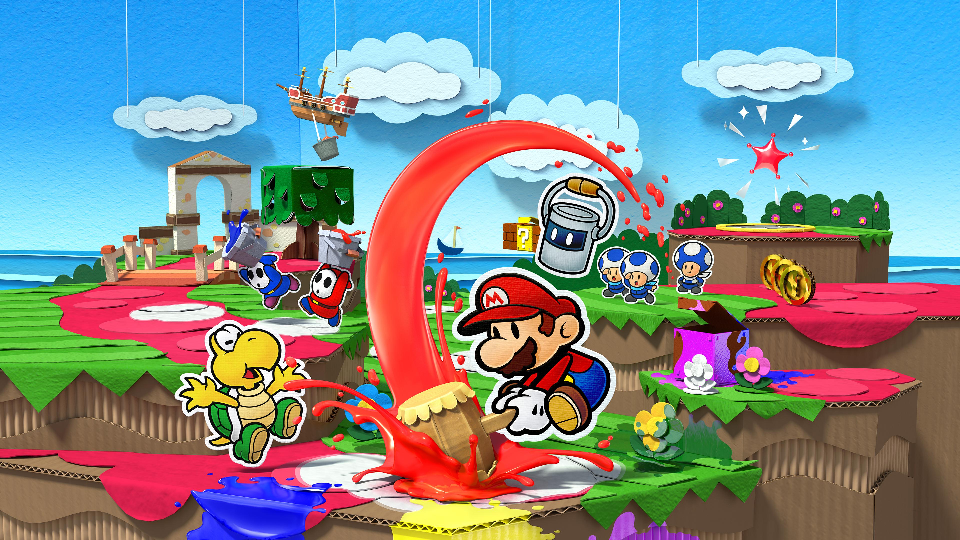 Laden Sie Paper Mario: Color Splash HD-Desktop-Hintergründe herunter