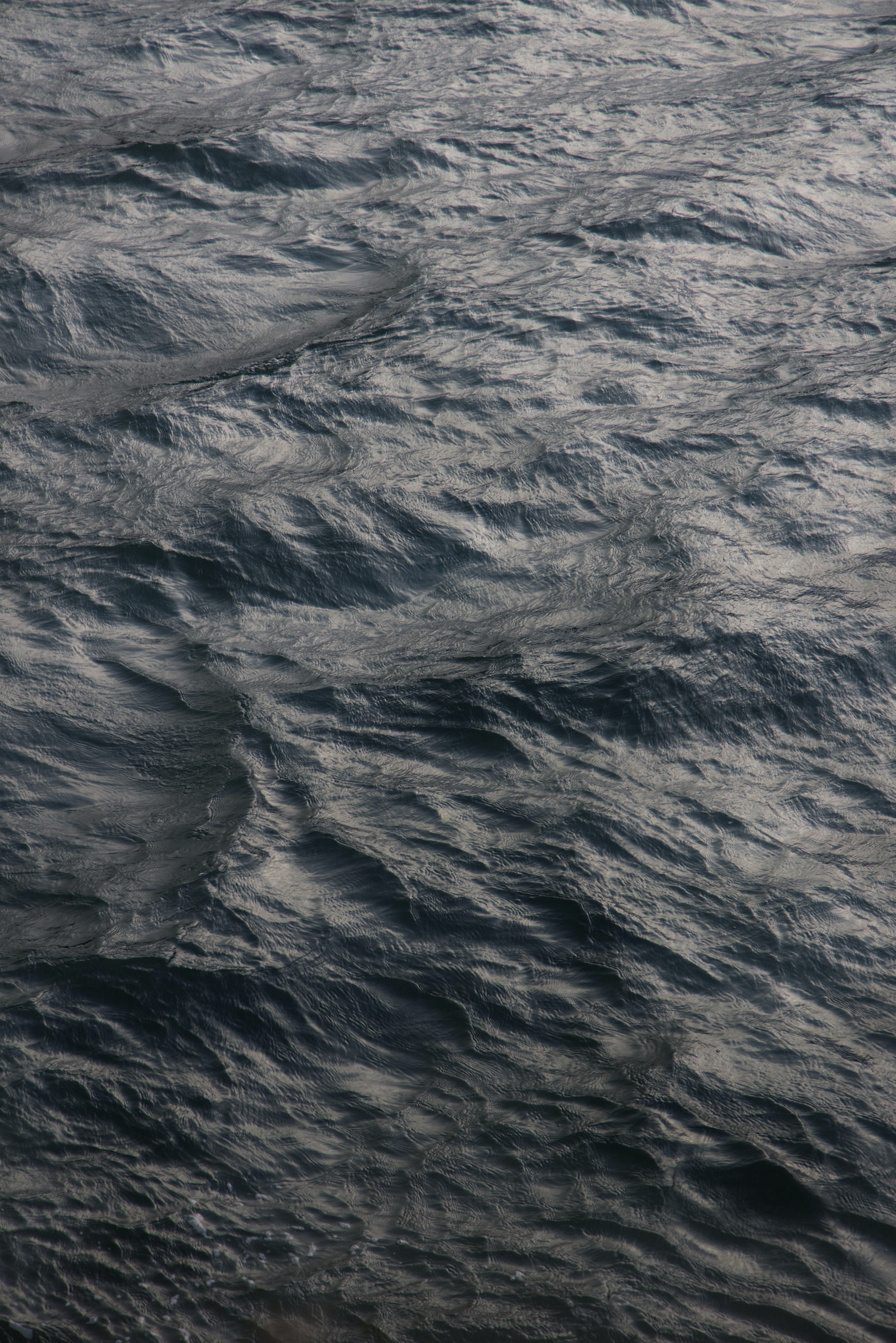 grey, waves, water, nature, surface 4K Ultra