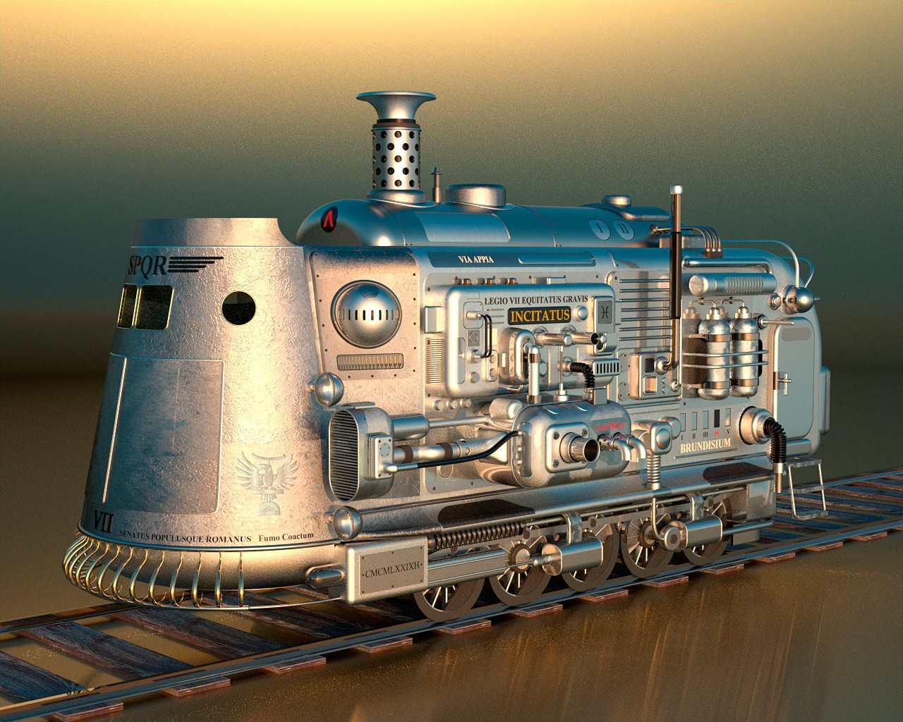 Download mobile wallpaper Sci Fi, Train, Steampunk for free.