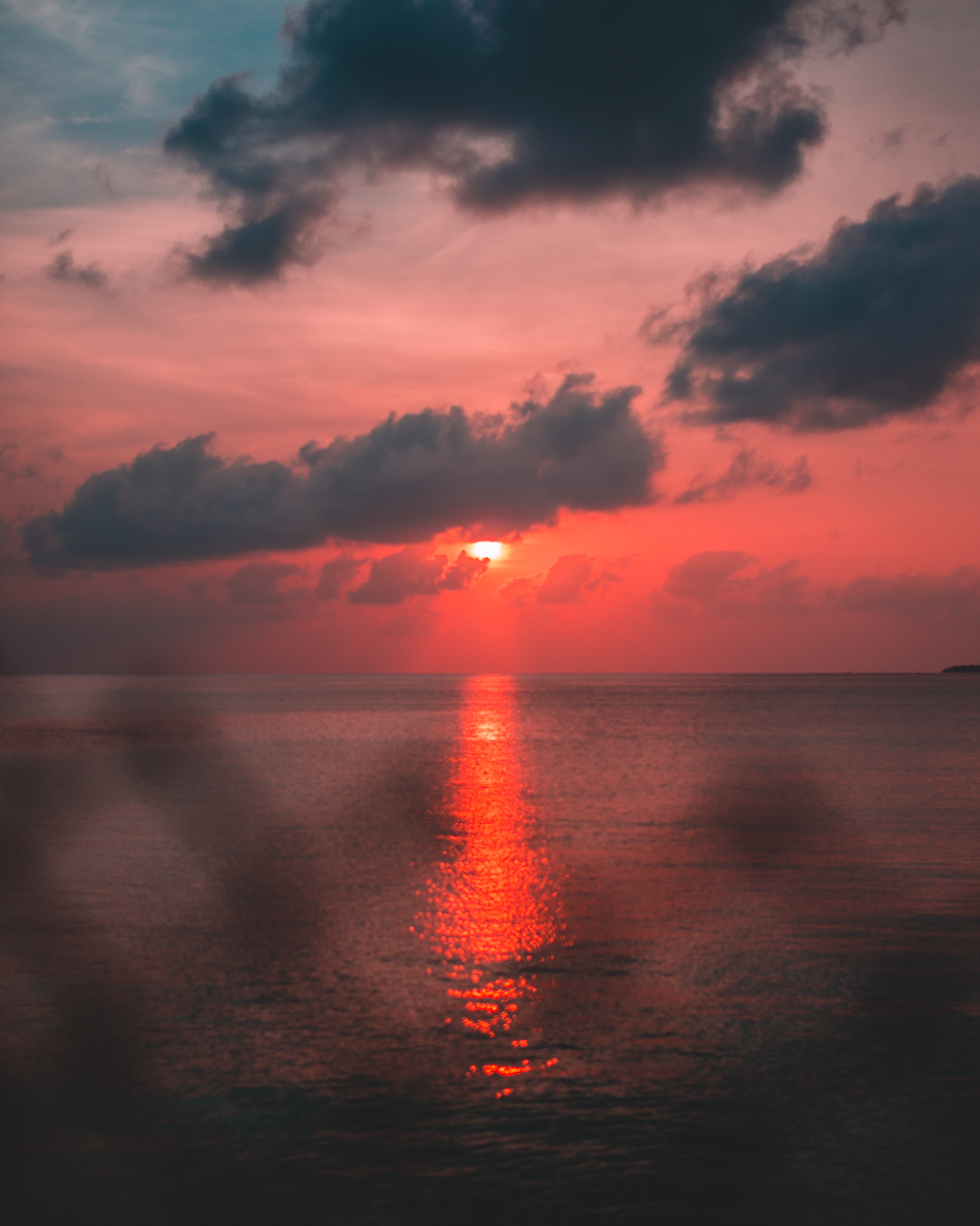Download mobile wallpaper Sky, Nature, Horizon, Sunset, Sea, Sun for free.