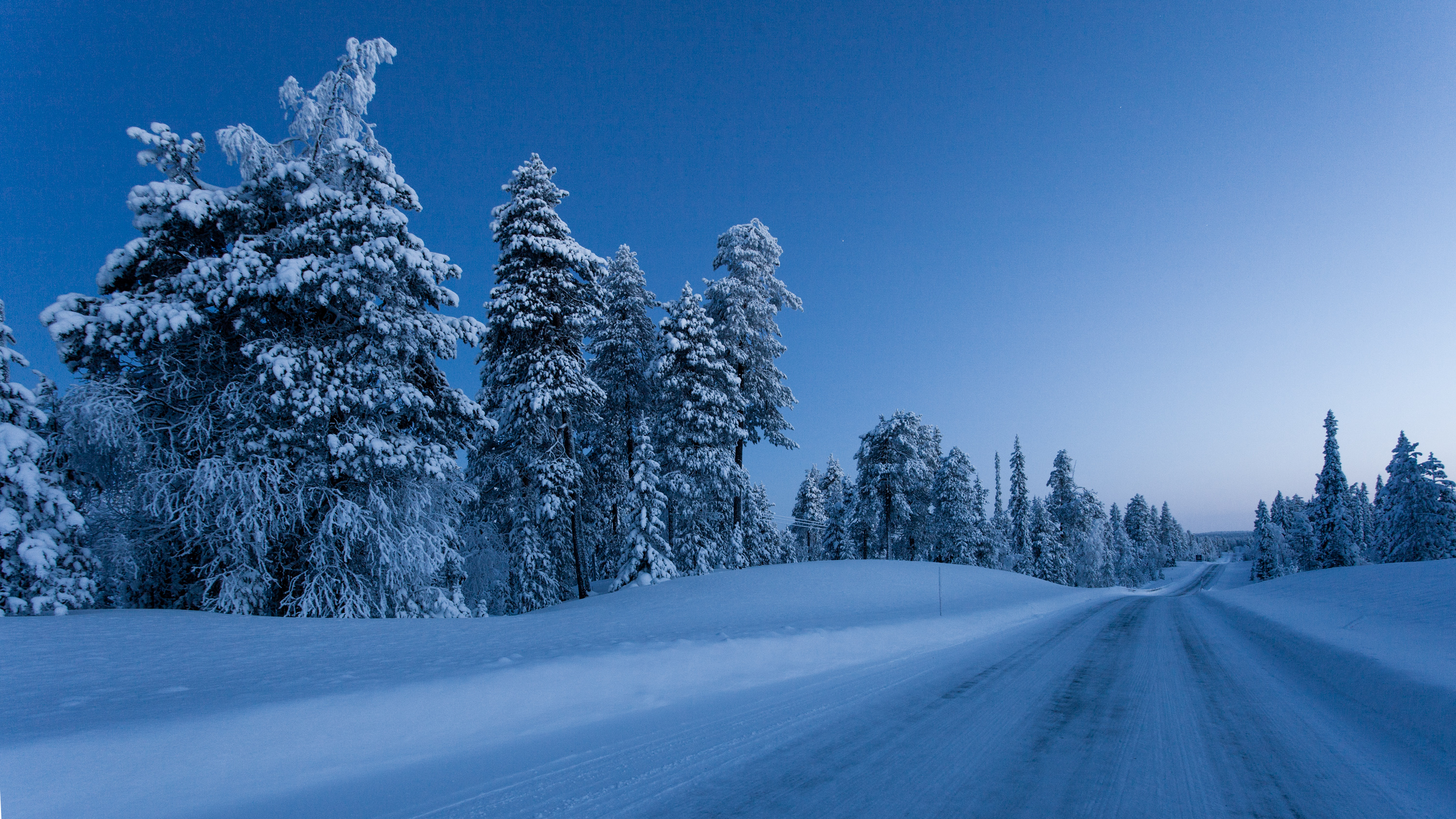 Download mobile wallpaper Winter, Snow, Road, Earth, Photography for free.