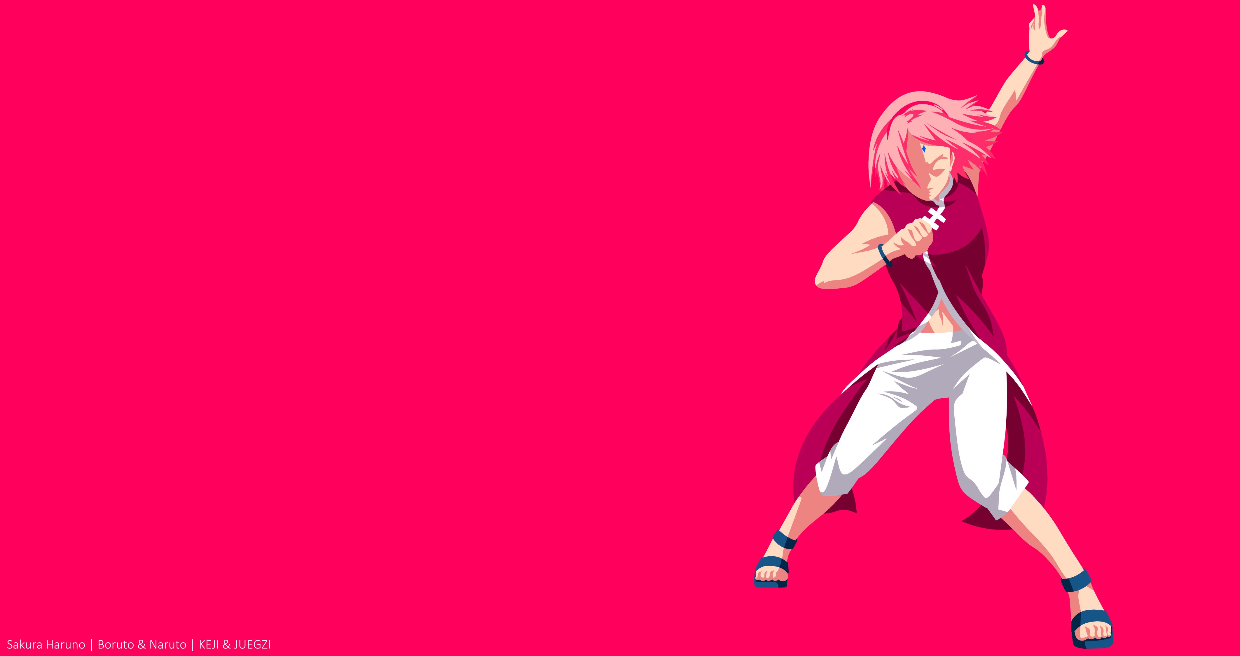Free download wallpaper Anime, Naruto, Pink Hair, Minimalist, Sakura Haruno, Short Hair, Boruto, Boruto (Anime), Boruto: Naruto Next Generations on your PC desktop