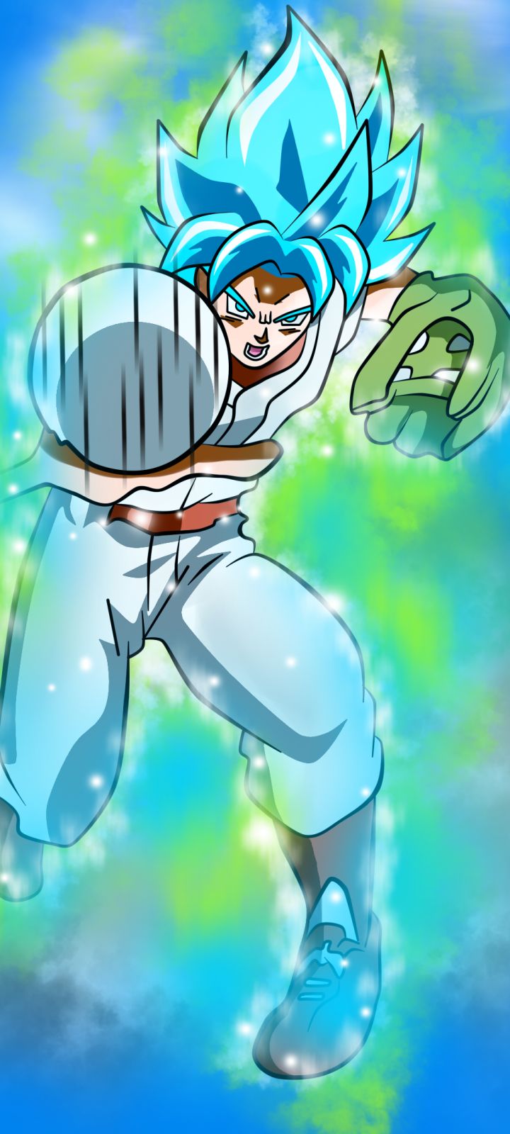 Download mobile wallpaper Anime, Baseball, Dragon Ball, Goku, Dragon Ball Super, Ssgss Goku for free.