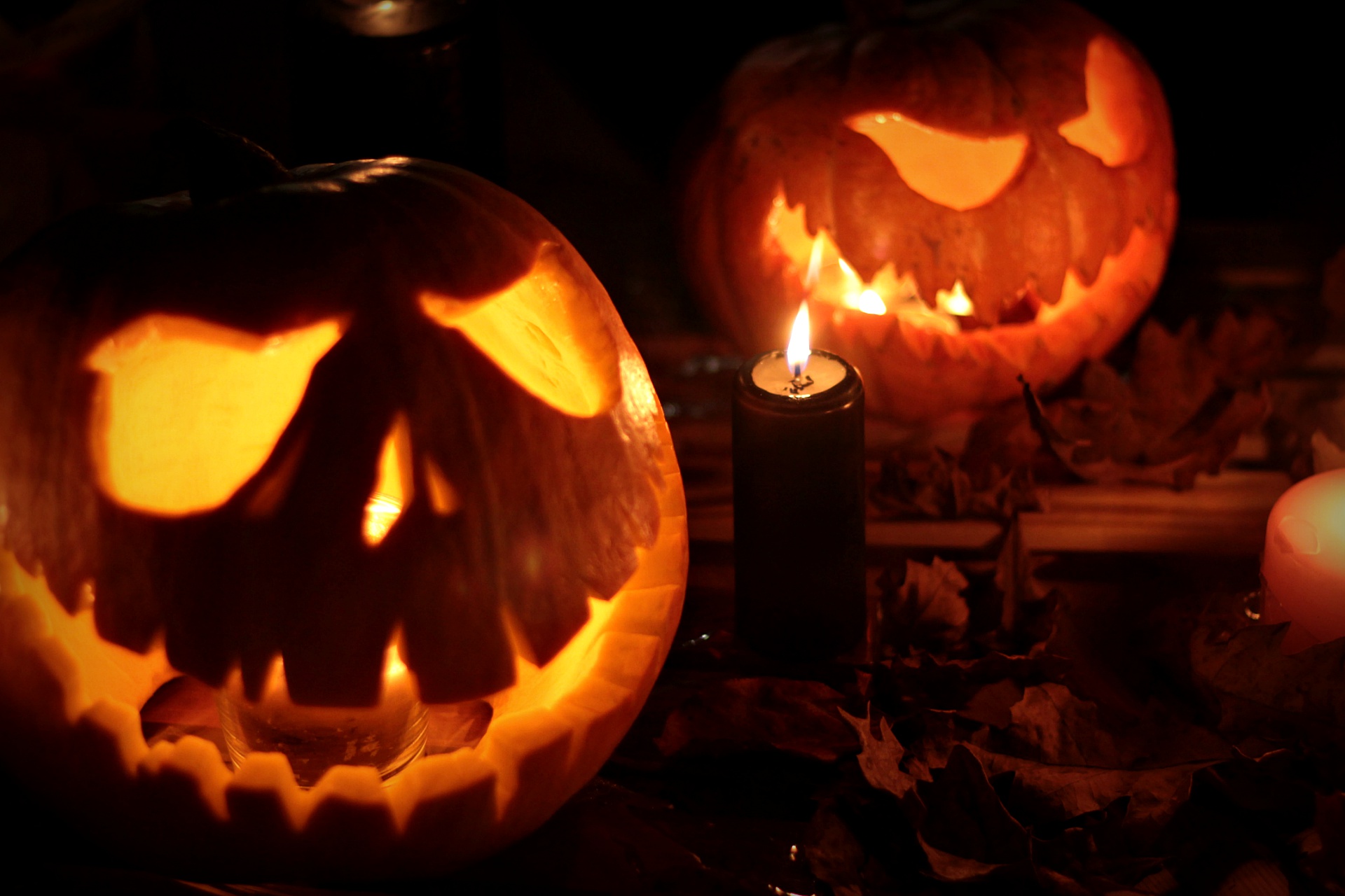 Download mobile wallpaper Halloween, Holiday, Candle, Jack O' Lantern for free.
