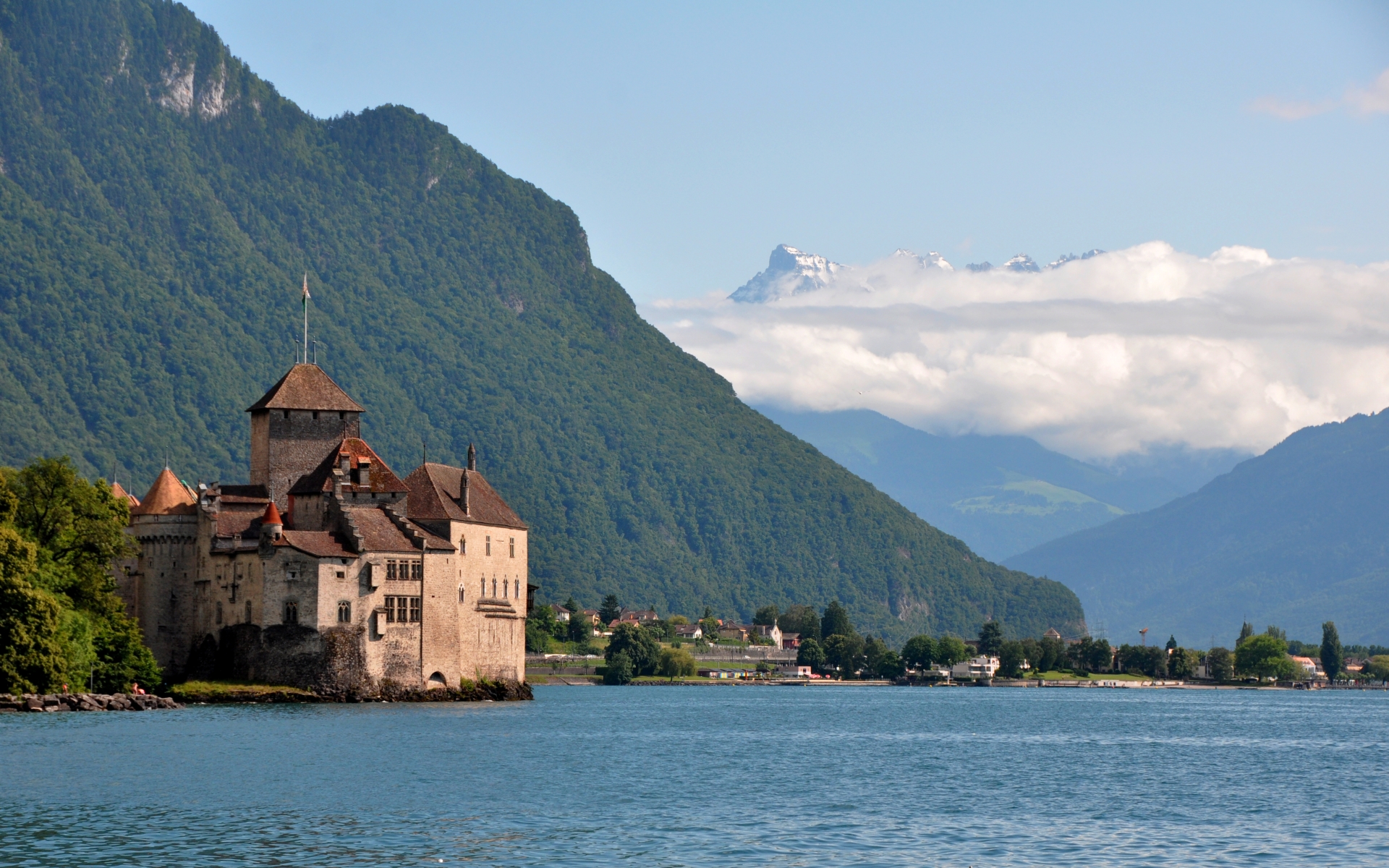 334795 завантажити шпалери створено людиною, château de chillon, швейцарія, вейто, замки - заставки і картинки безкоштовно