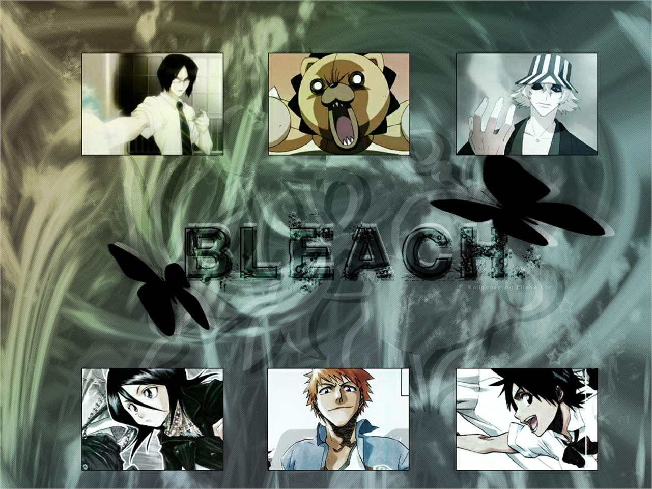 Free download wallpaper Anime, Bleach, Uryu Ishida, Kisuke Urahara, Kon (Bleach) on your PC desktop