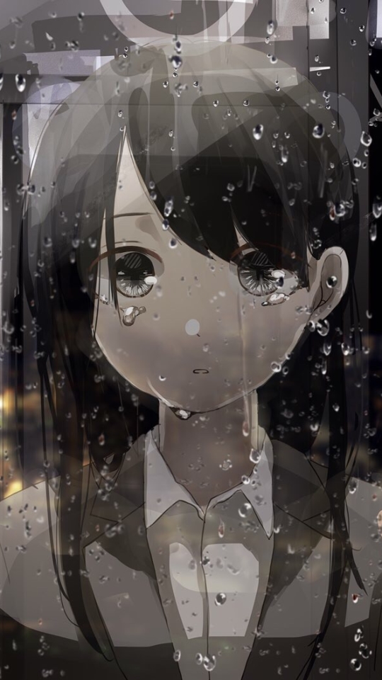Download mobile wallpaper Anime, Rain, Night, Reflection, Original for free.