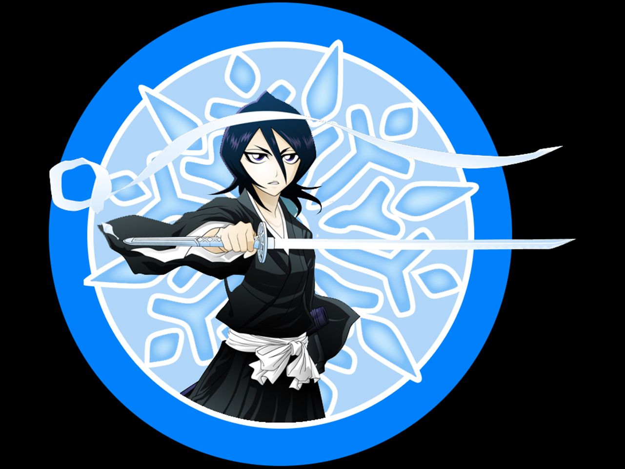 Handy-Wallpaper Bleach, Rukia Kuchiki, Animes kostenlos herunterladen.